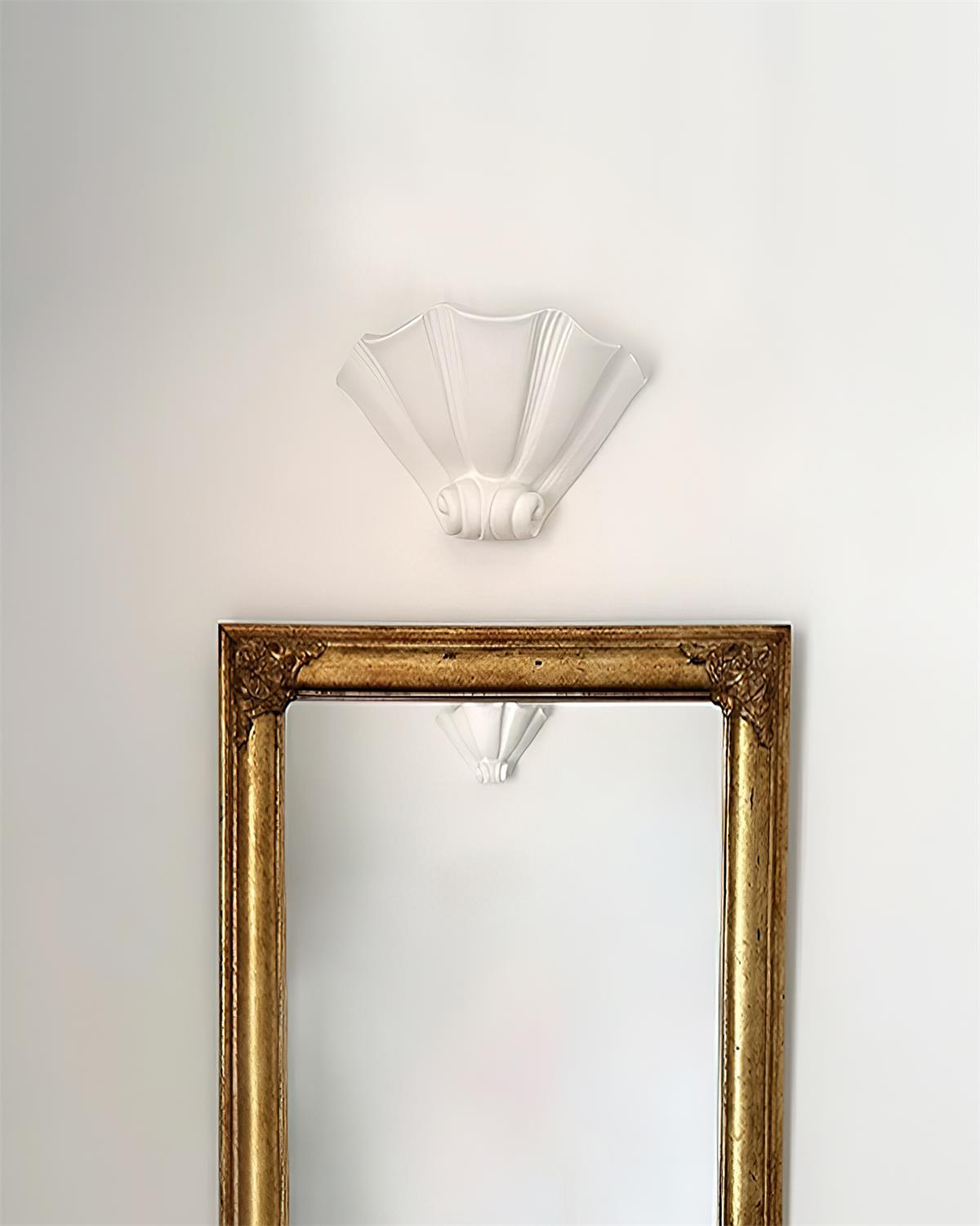 Ysola White Plaster Shell Wall Lamp - Neutral Decor