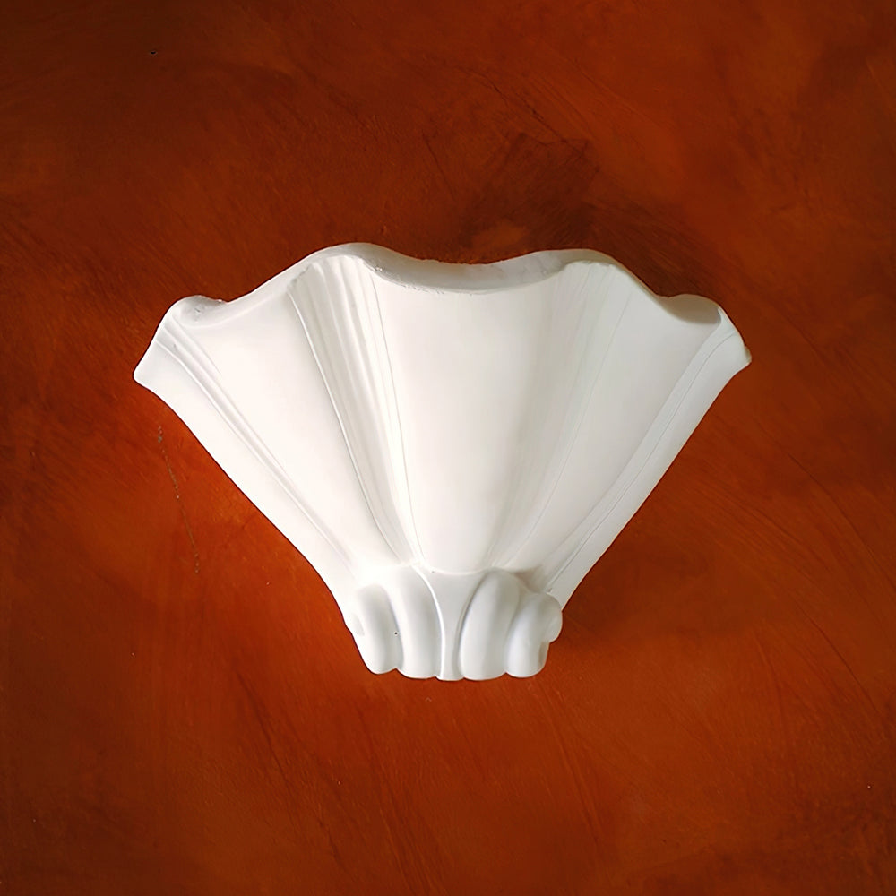 Ysola White Plaster Shell Wall Lamp - Neutral Decor