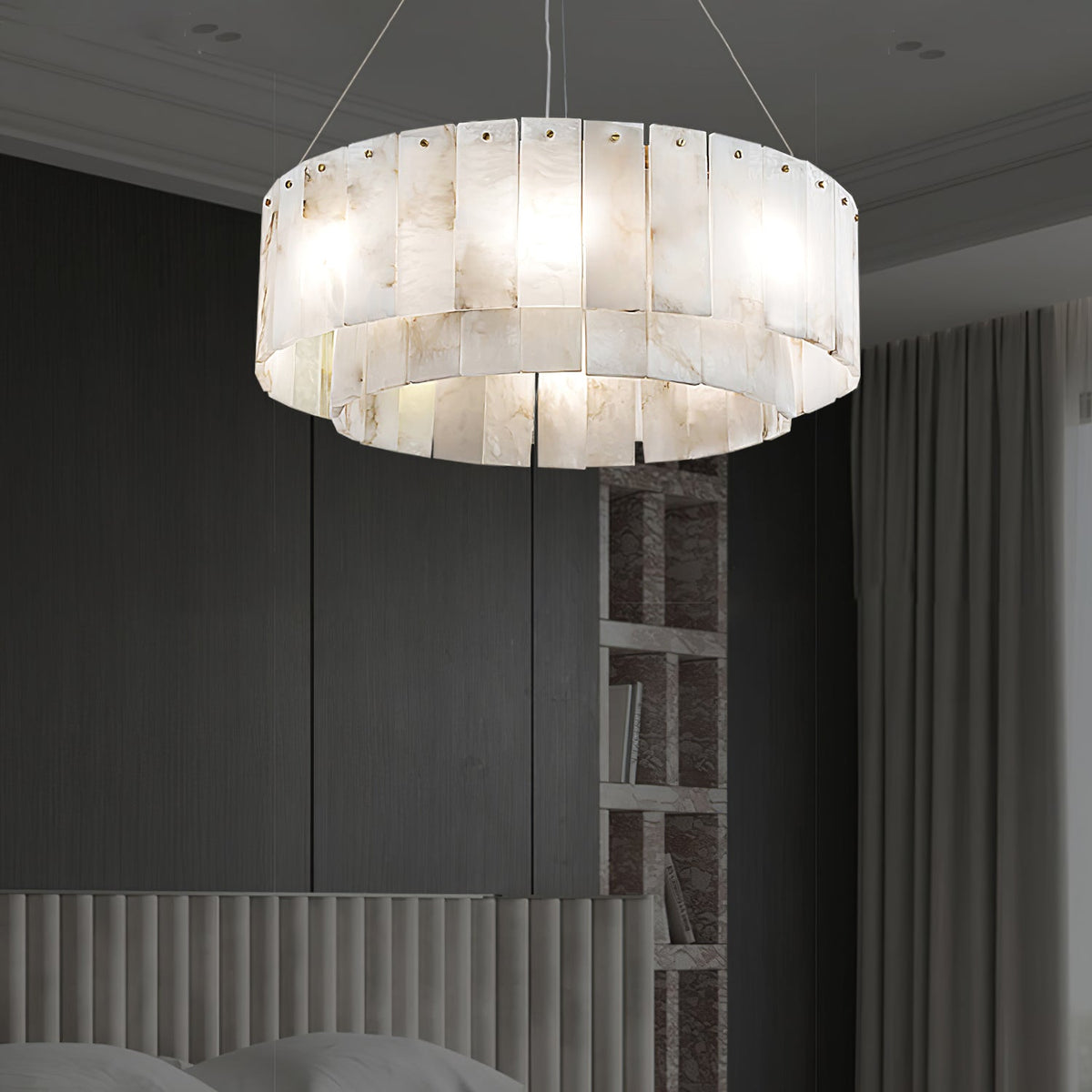 Dovin Alabaster Round Pendant Light