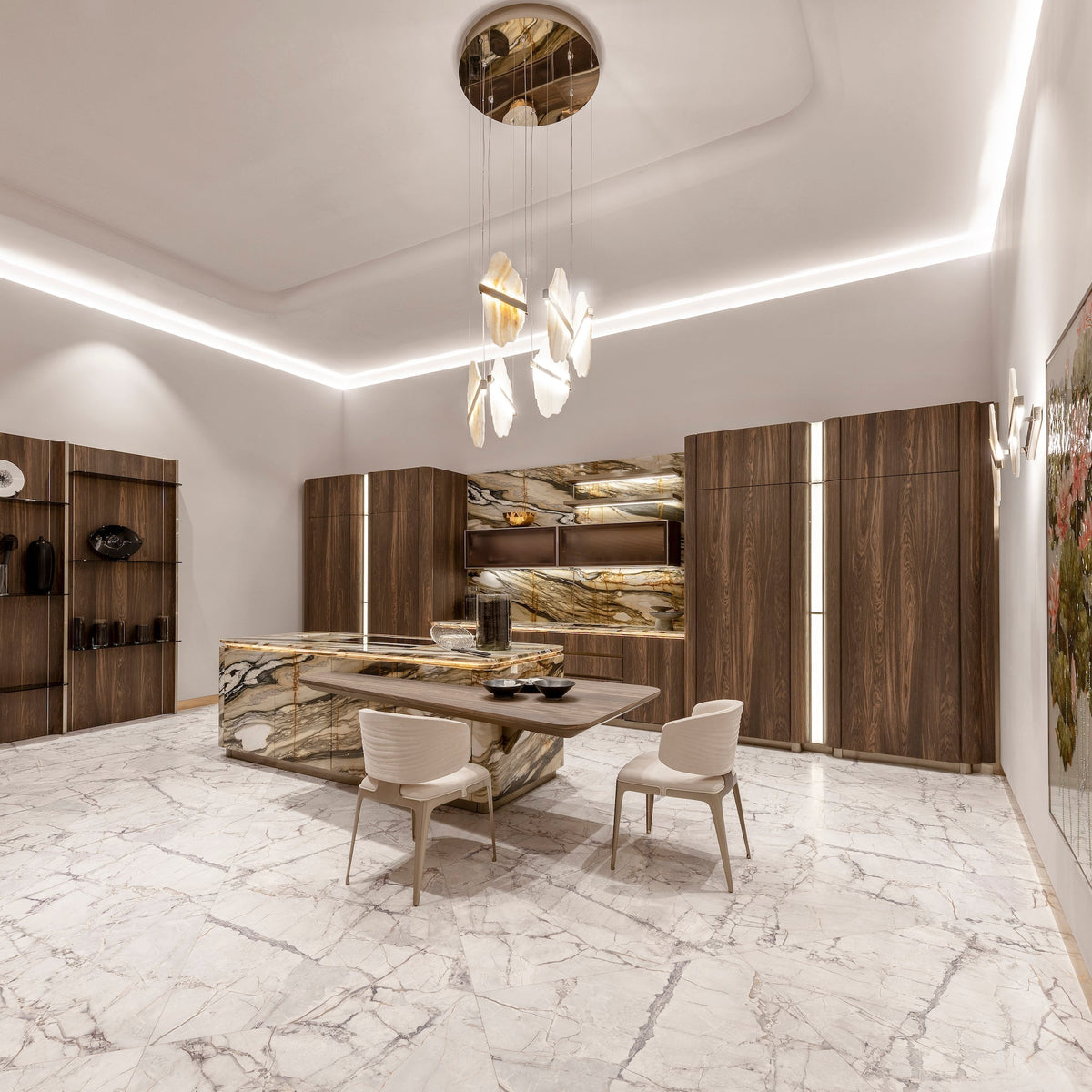 Ollorus Irregular Alabaster Chandelier