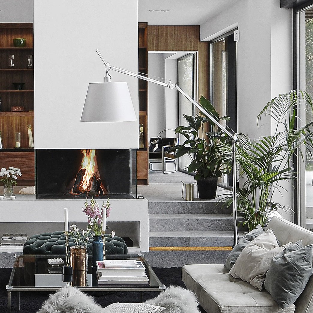 Ciroce Fabric Industrial Floor Lamp
