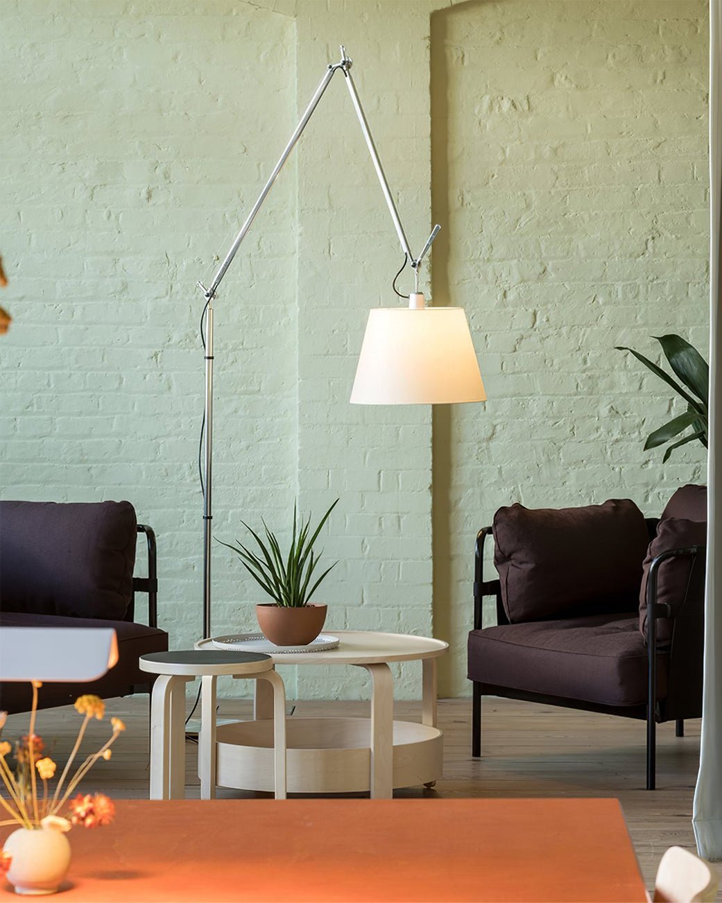 Ciroce Fabric Industrial Floor Lamp