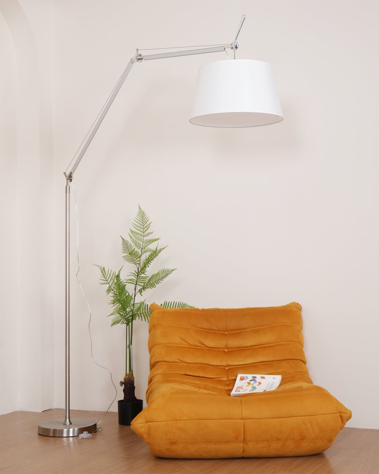 Ciroce Fabric Industrial Floor Lamp