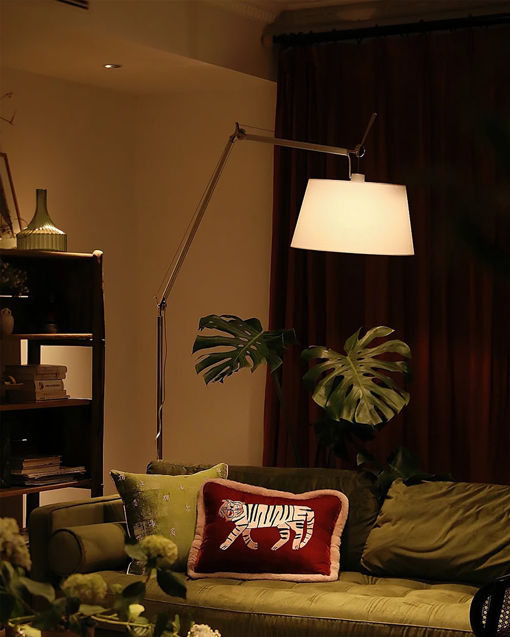 Ciroce Fabric Industrial Floor Lamp
