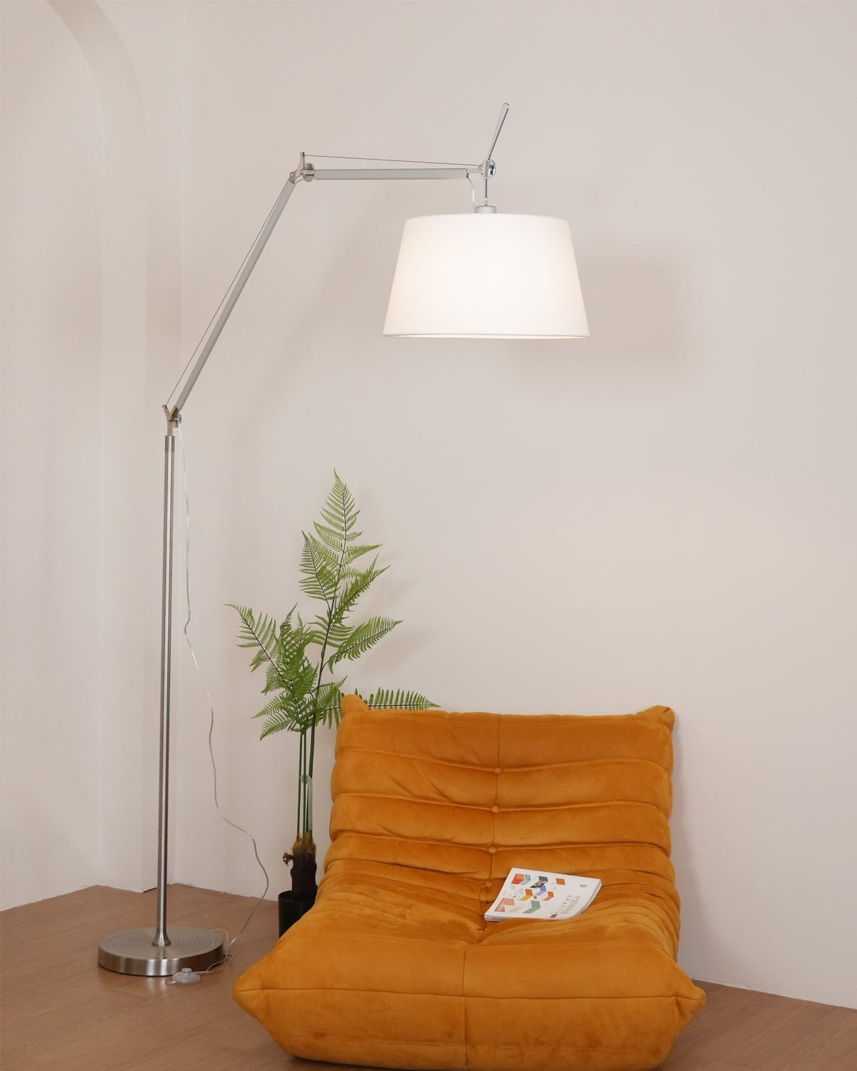 Ciroce Fabric Industrial Floor Lamp
