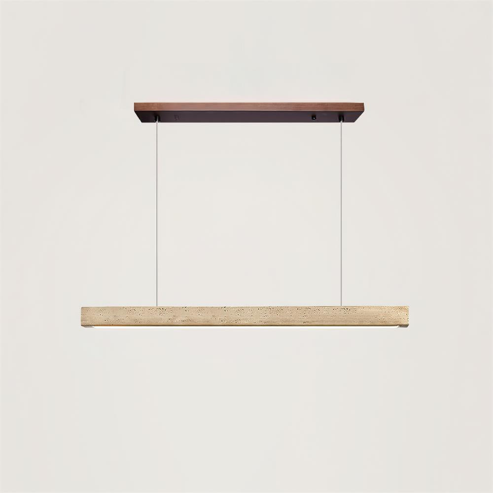 Delya Linear Travertine Pendant Lamp - Neutral Decor