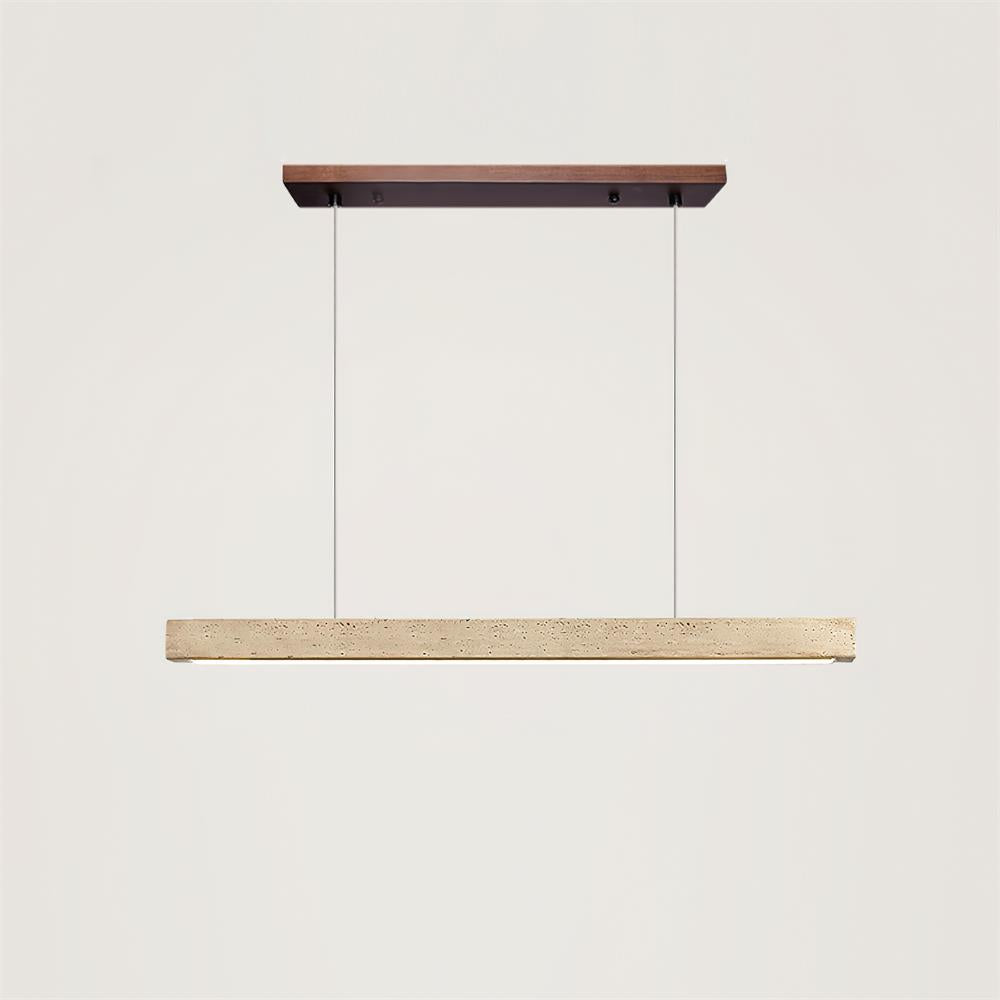 Delya Linear Travertine Pendant Lamp - Neutral Decor