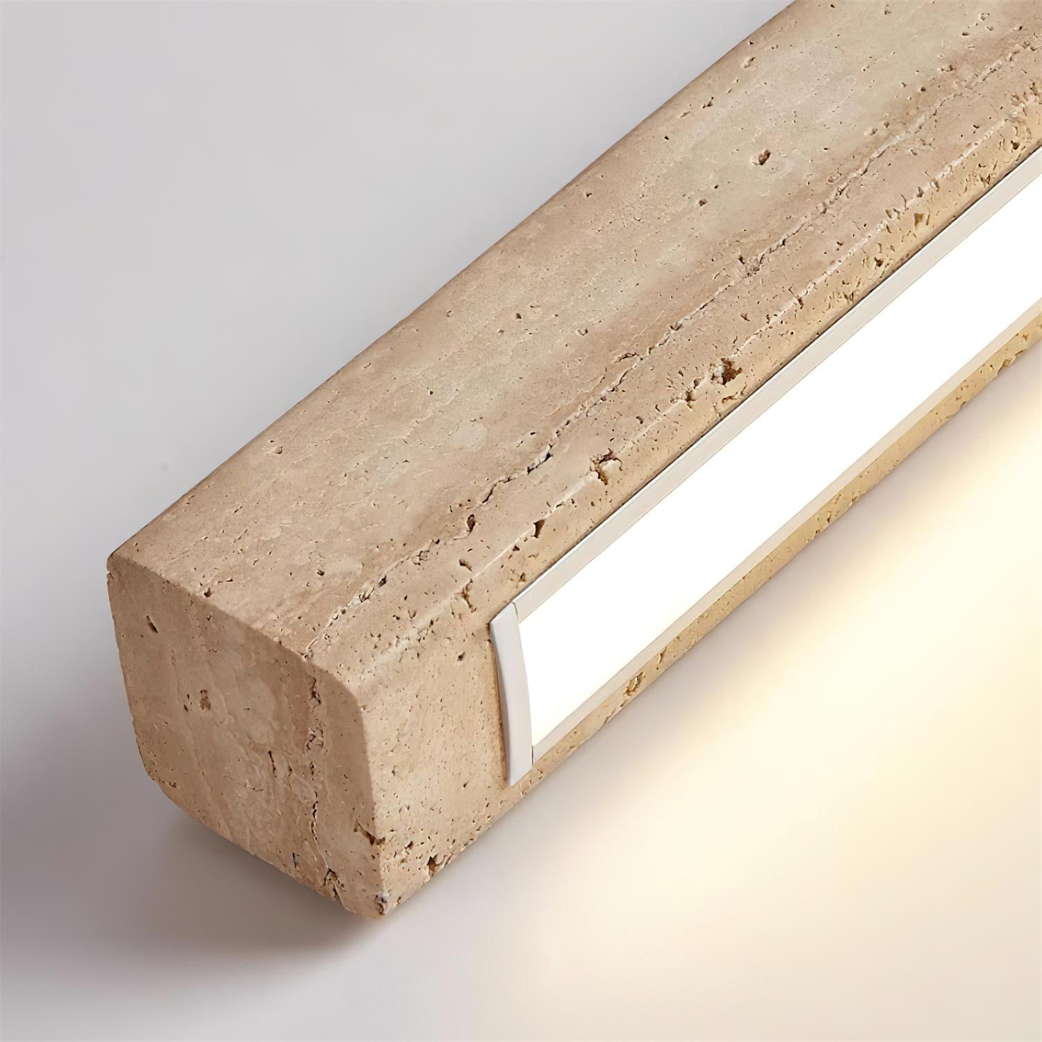 Delya Linear Travertine Pendant Lamp - Neutral Decor