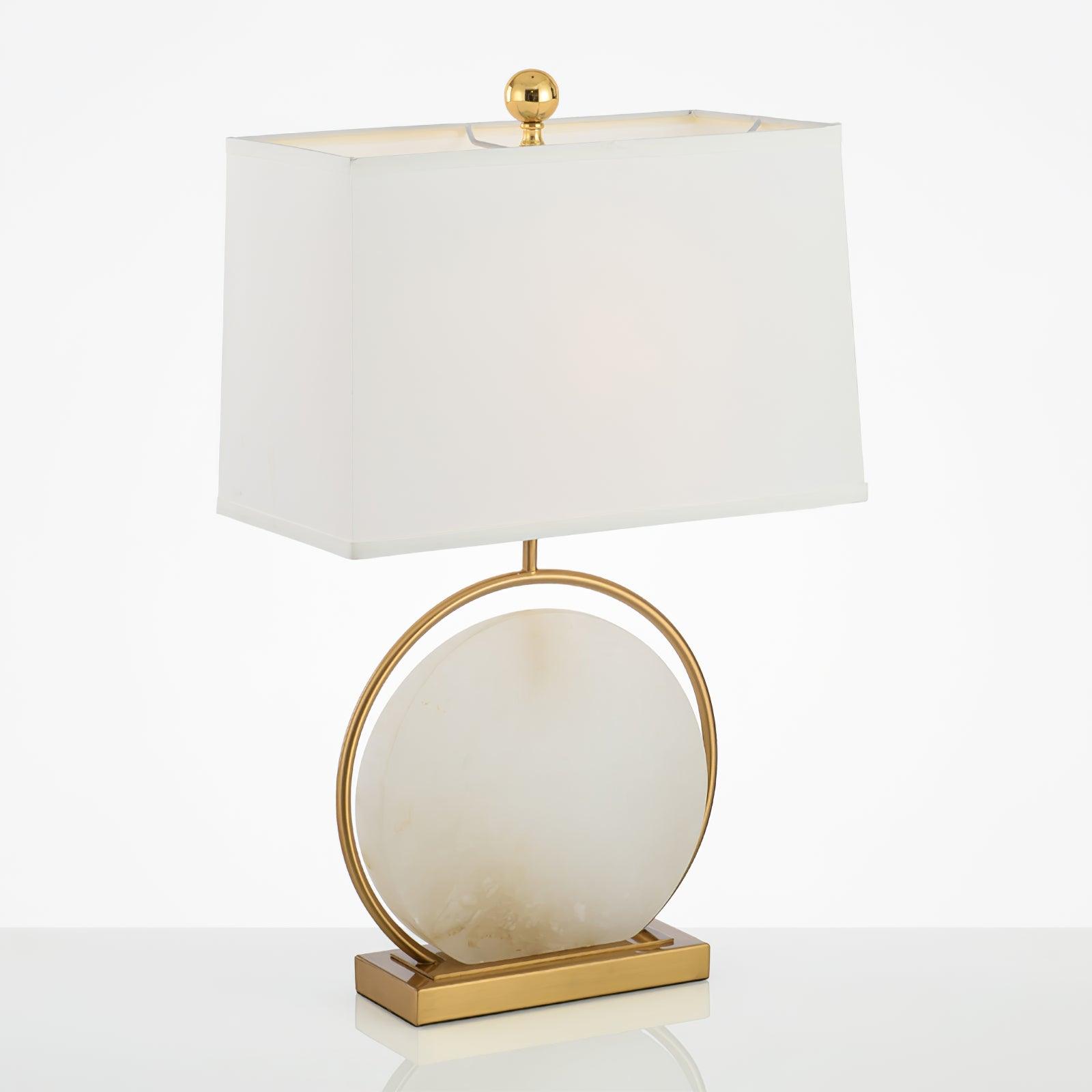 Cirilina Ring Base Alabaster Table Lamp