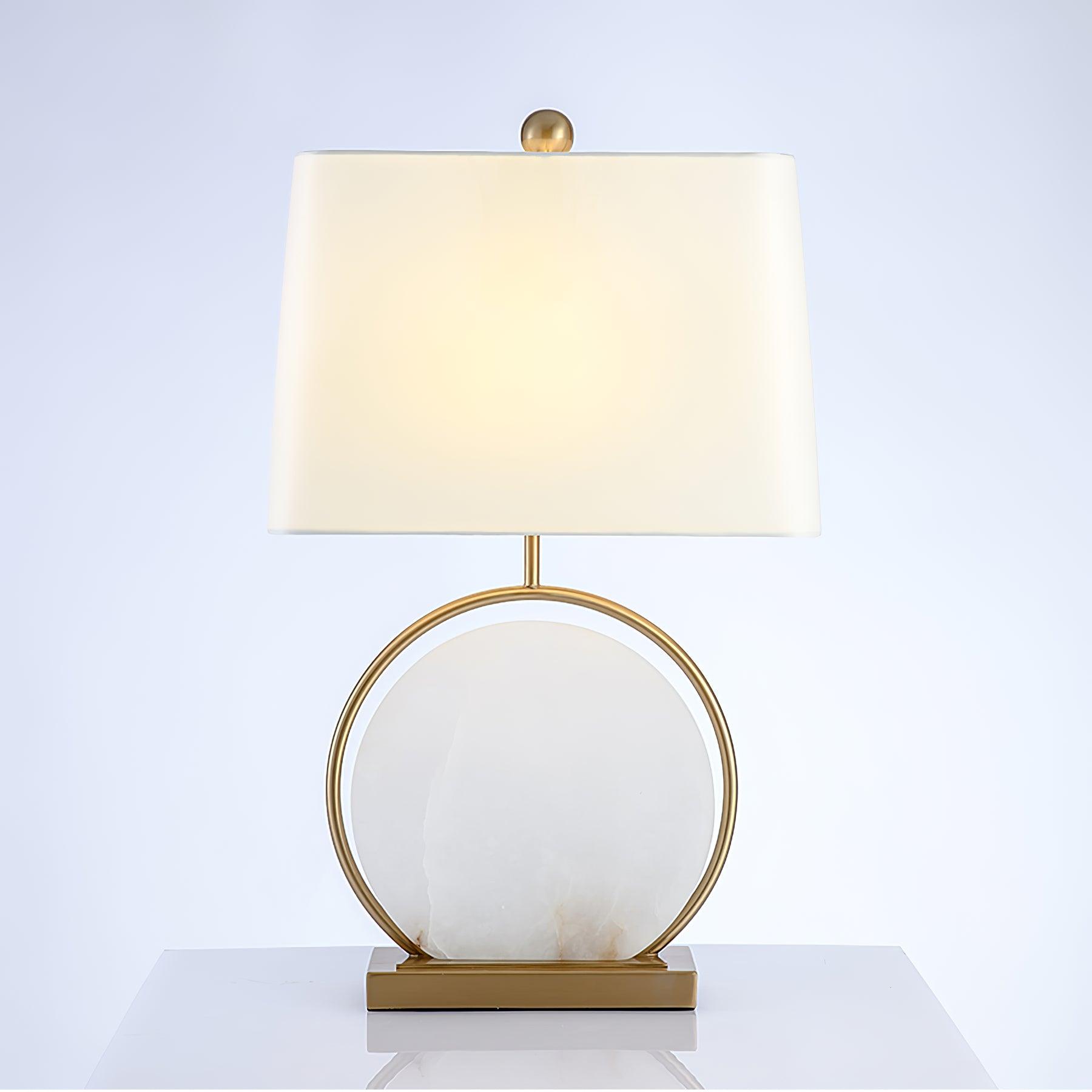 Cirilina Ring Base Alabaster Table Lamp