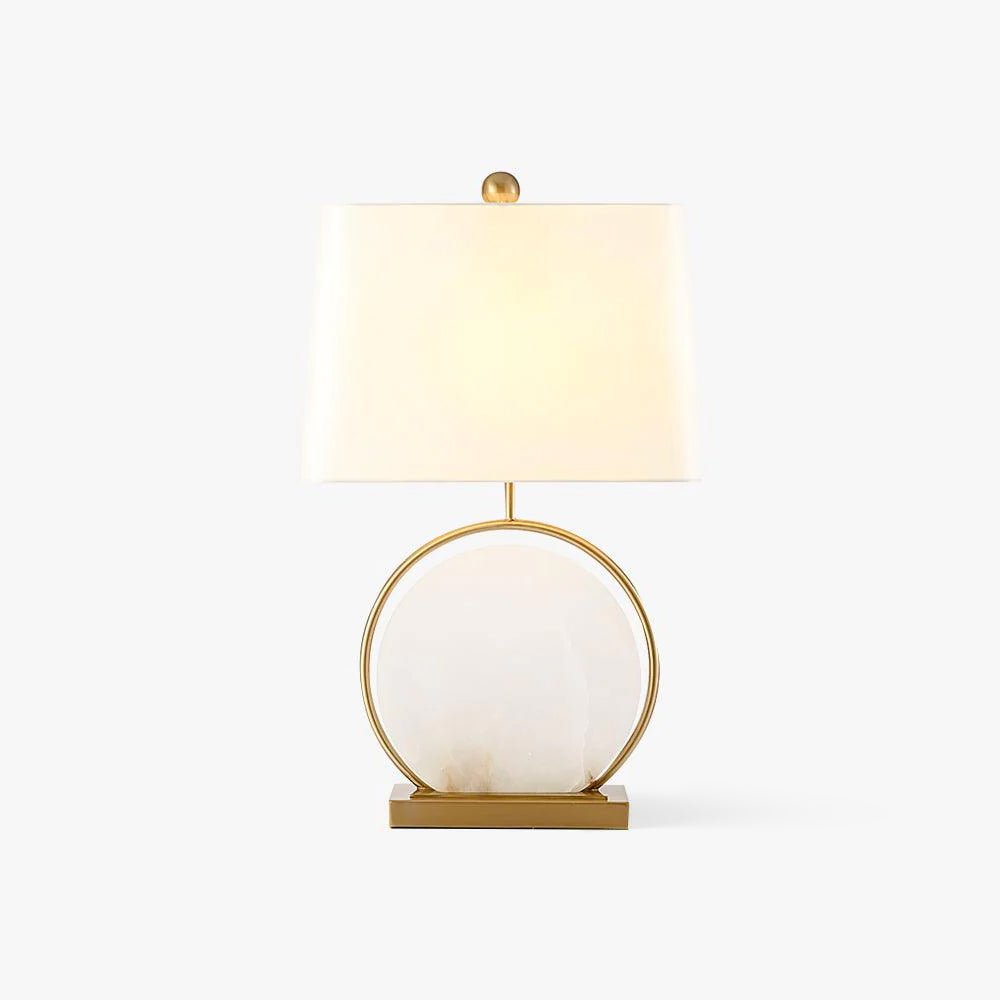 Cirilina Ring Base Alabaster Table Lamp
