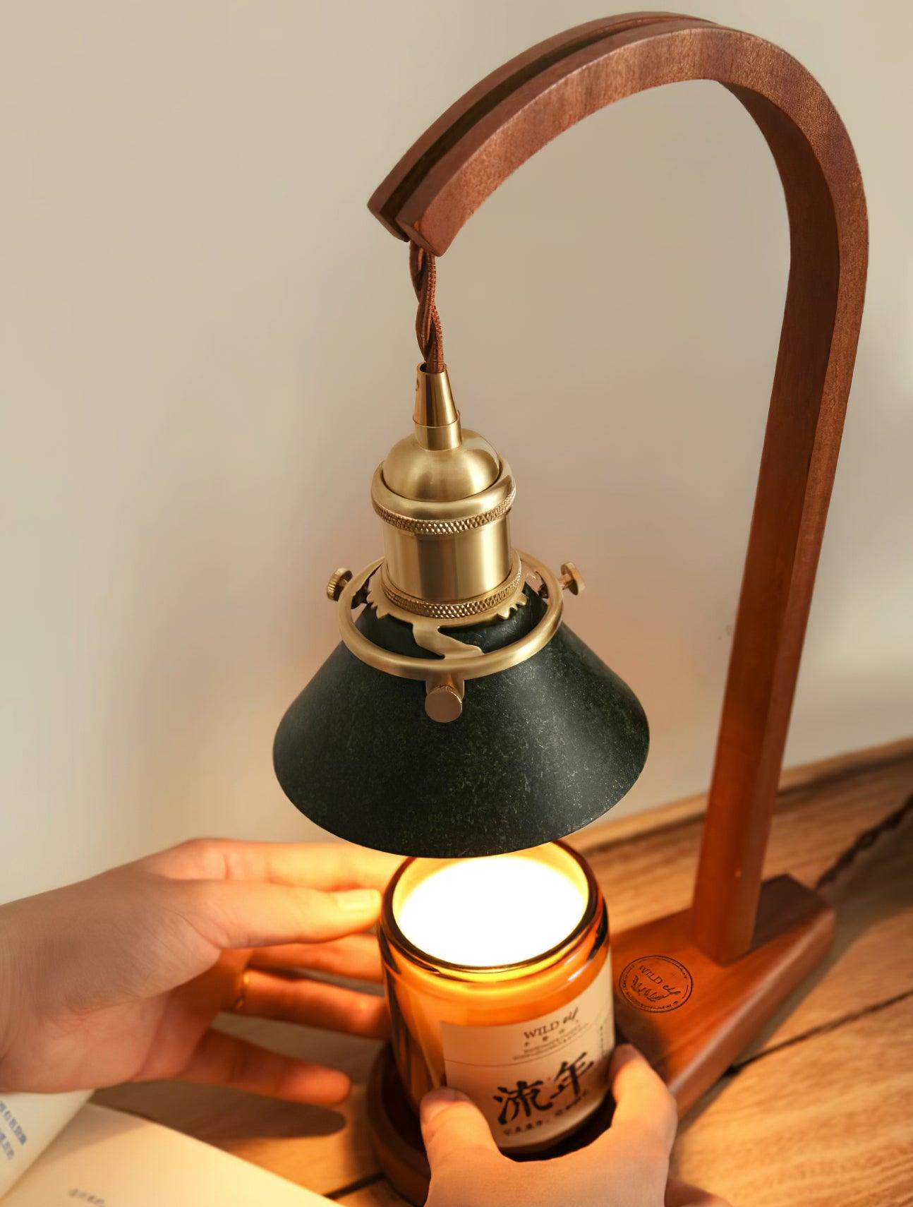 Aldorira Wood Mid-Century Modern Table Lamp