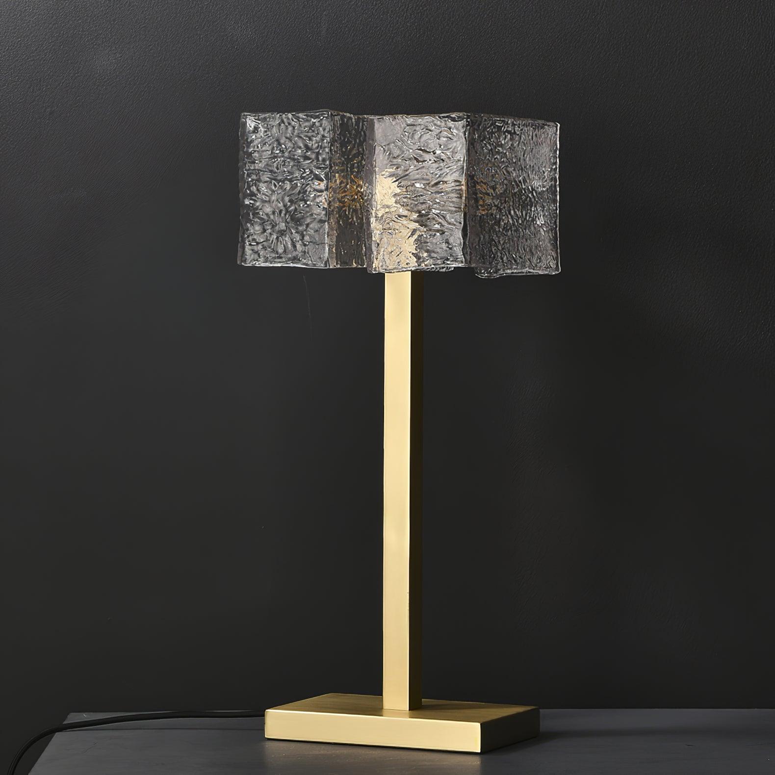 Blyn Brass Glass Artistic Table Lamp