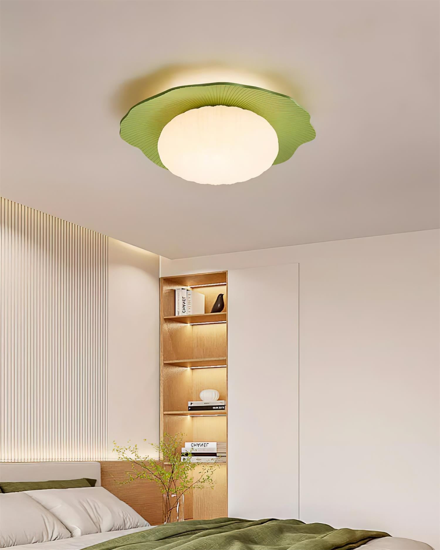 Ceiling Light Scalloped Resin Disc Playful Interiors - Neutral Decor