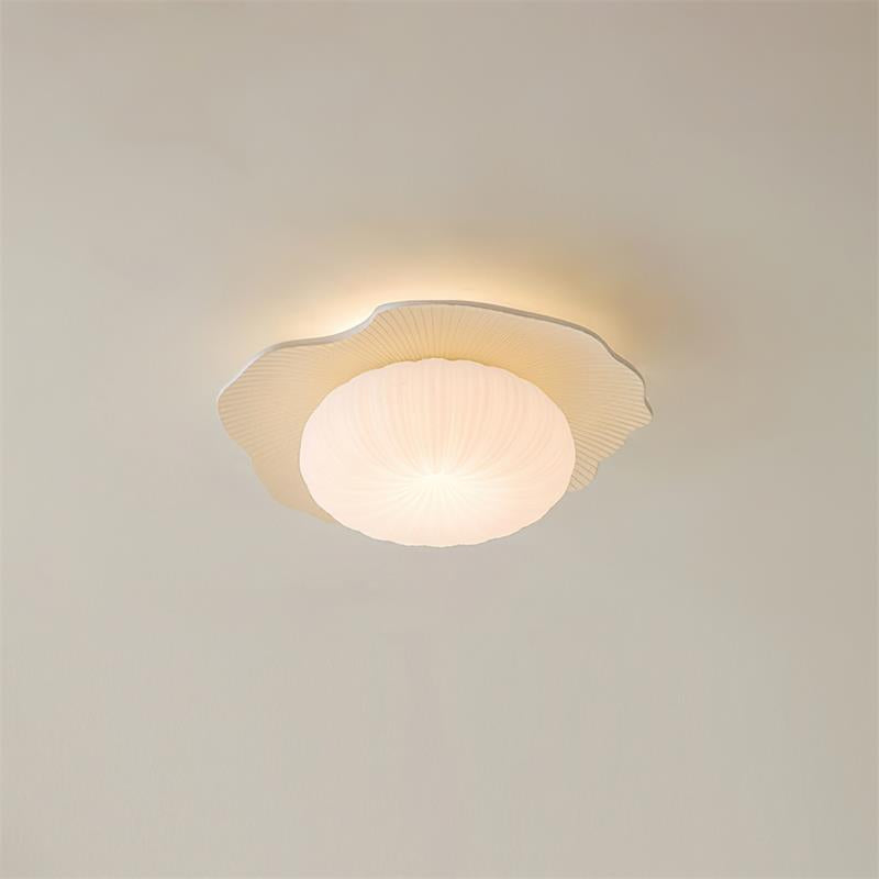 Ceiling Light Scalloped Resin Disc Playful Interiors - Neutral Decor