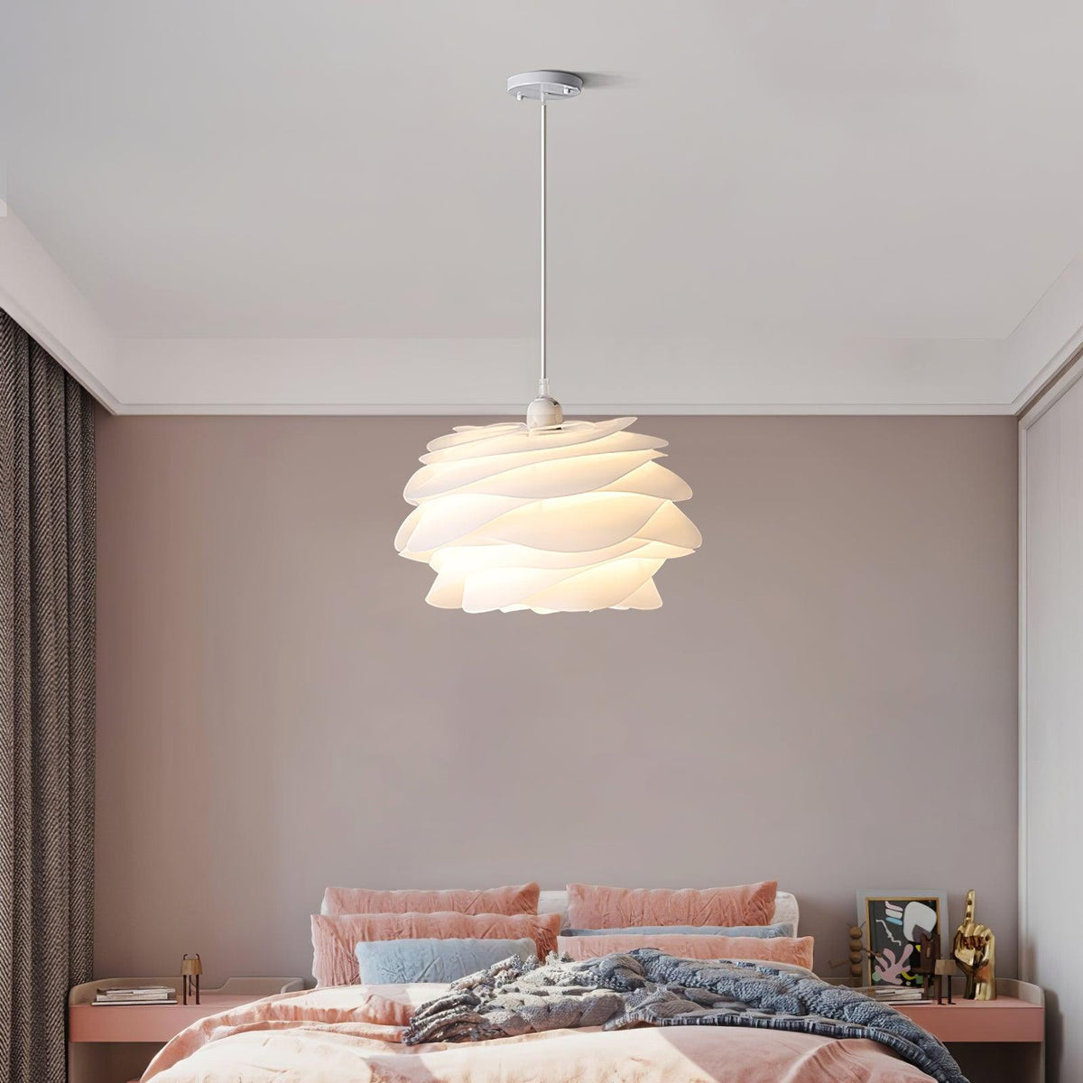 Kirove Pendant Lamp PVC Rose Floral Layered Romantic