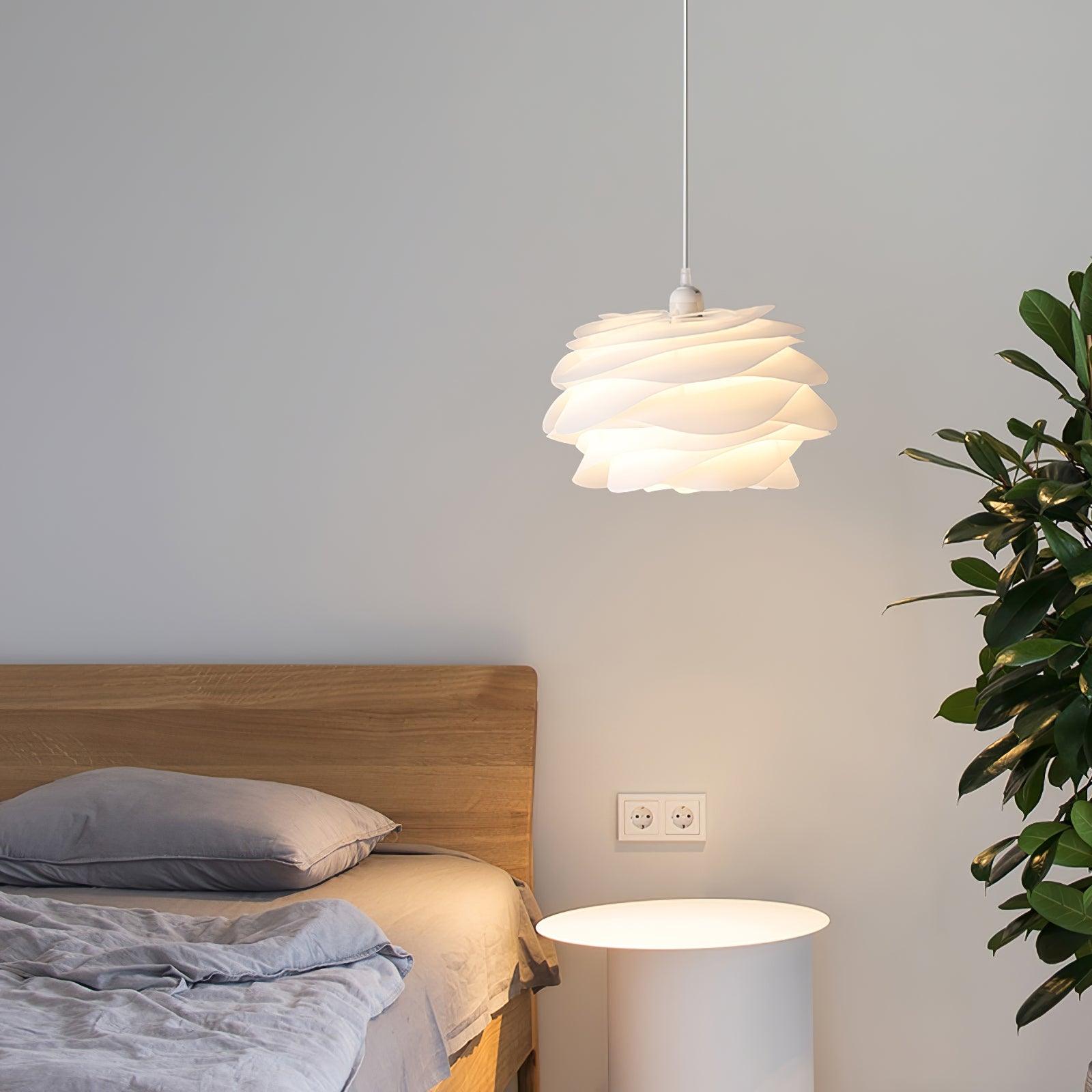 Solara Pendant Lamp PVC Rose Floral Layered Romantic - Neutral Decor