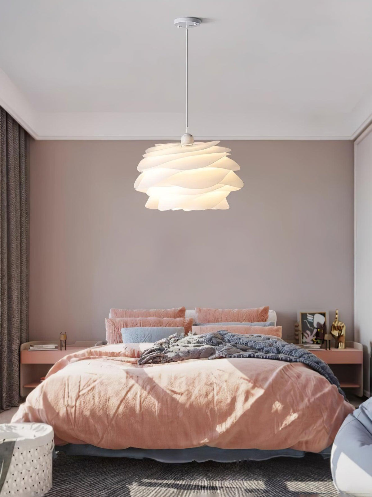 Kirove Pendant Lamp PVC Rose Floral Layered Romantic