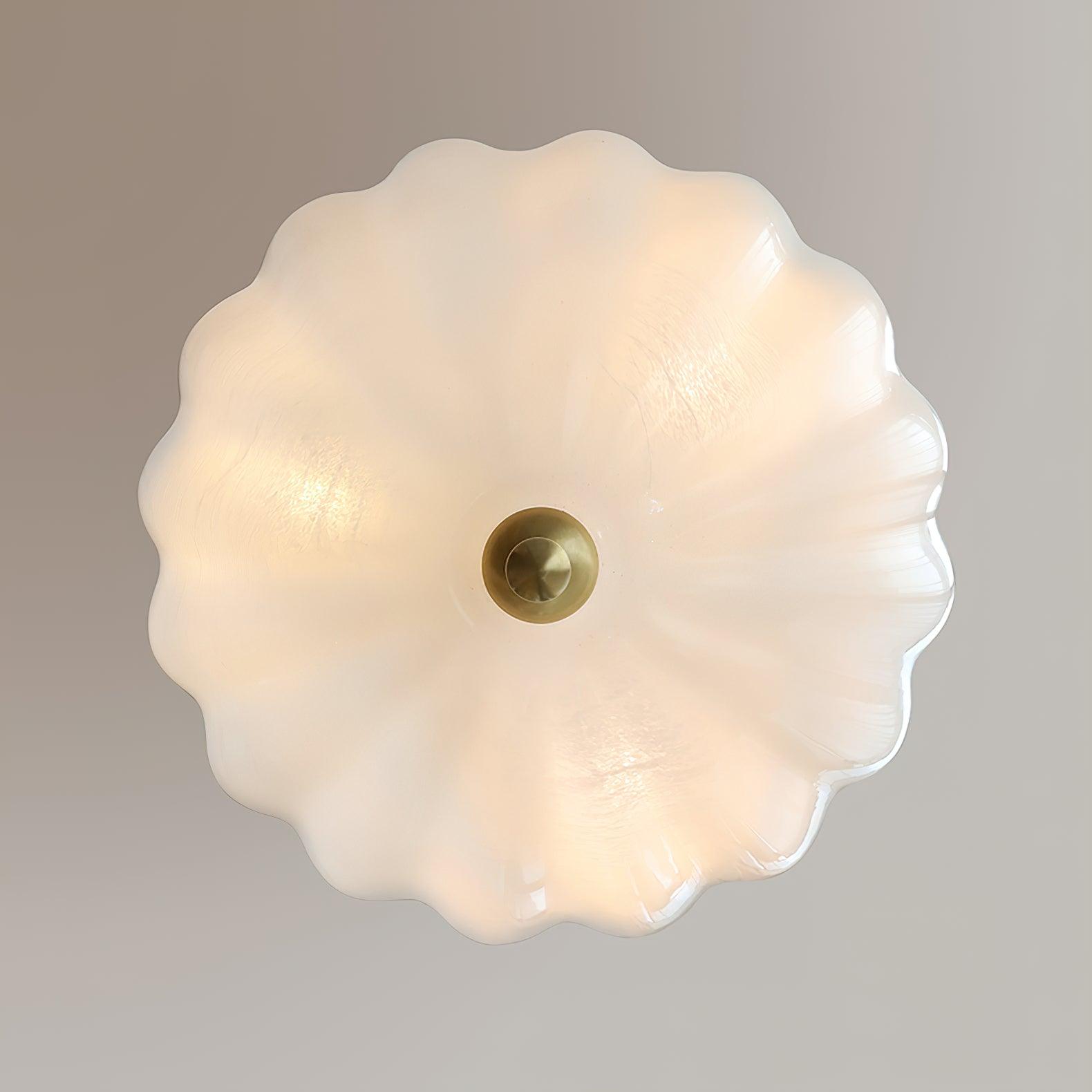 Voriq Chandelier Glass Bowl Brass Chain