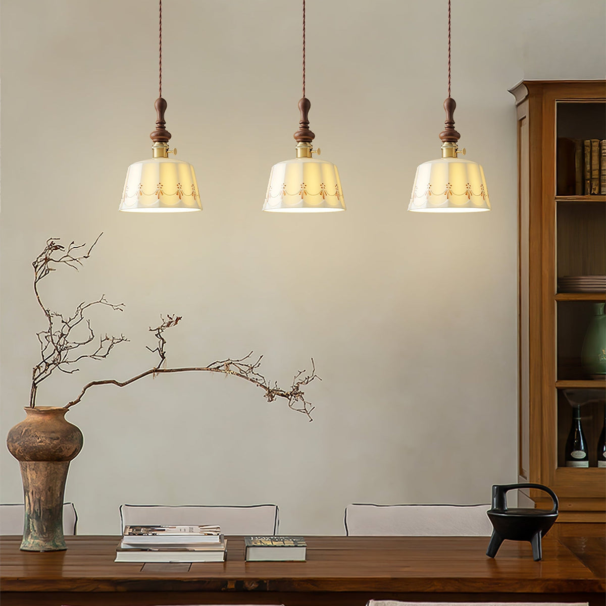 Ceraeyre Vintage Ceramic Pendant Light