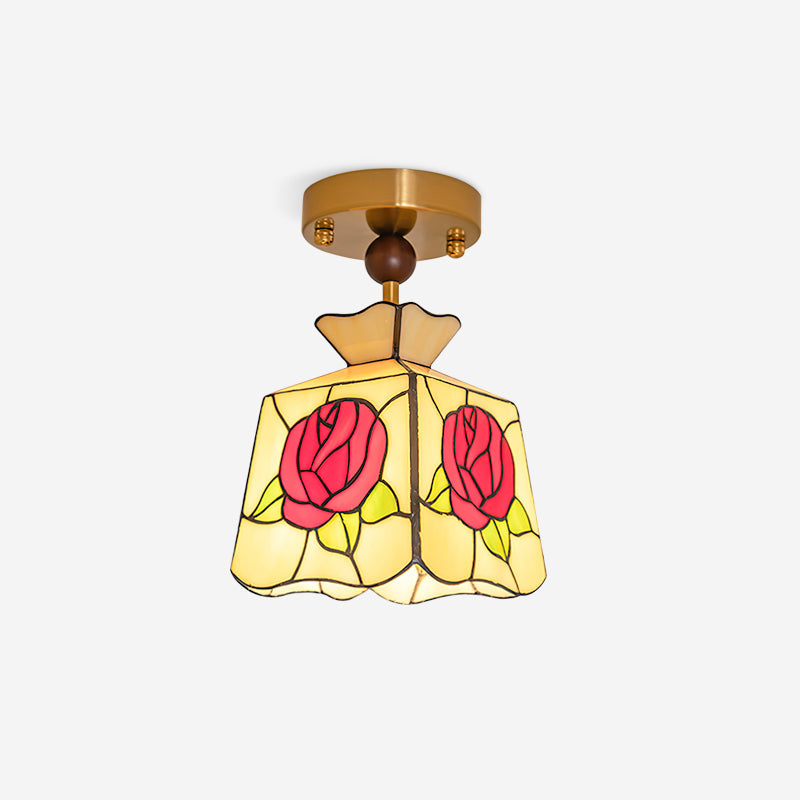 Joviel Tiffany Rose Ceiling Light - Neutral Decor