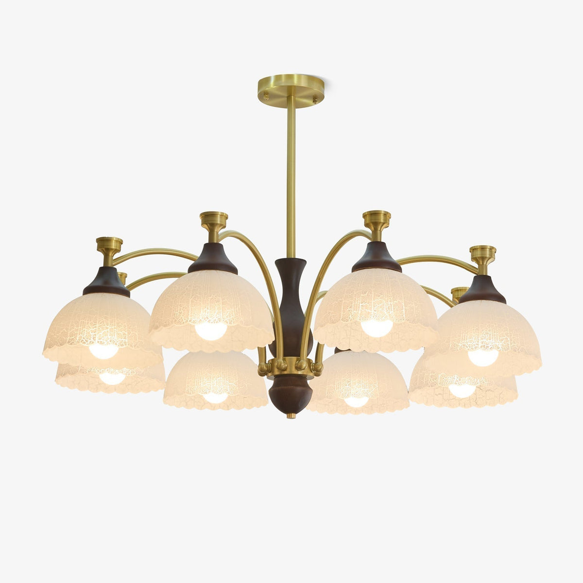 Avvynila Traditional Elegance Vintage Brass Wood Chandelier
