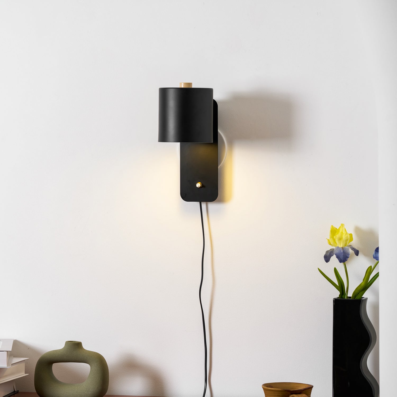 Ravenford Rotatable Cylinder Plug In Indoor Wall Light