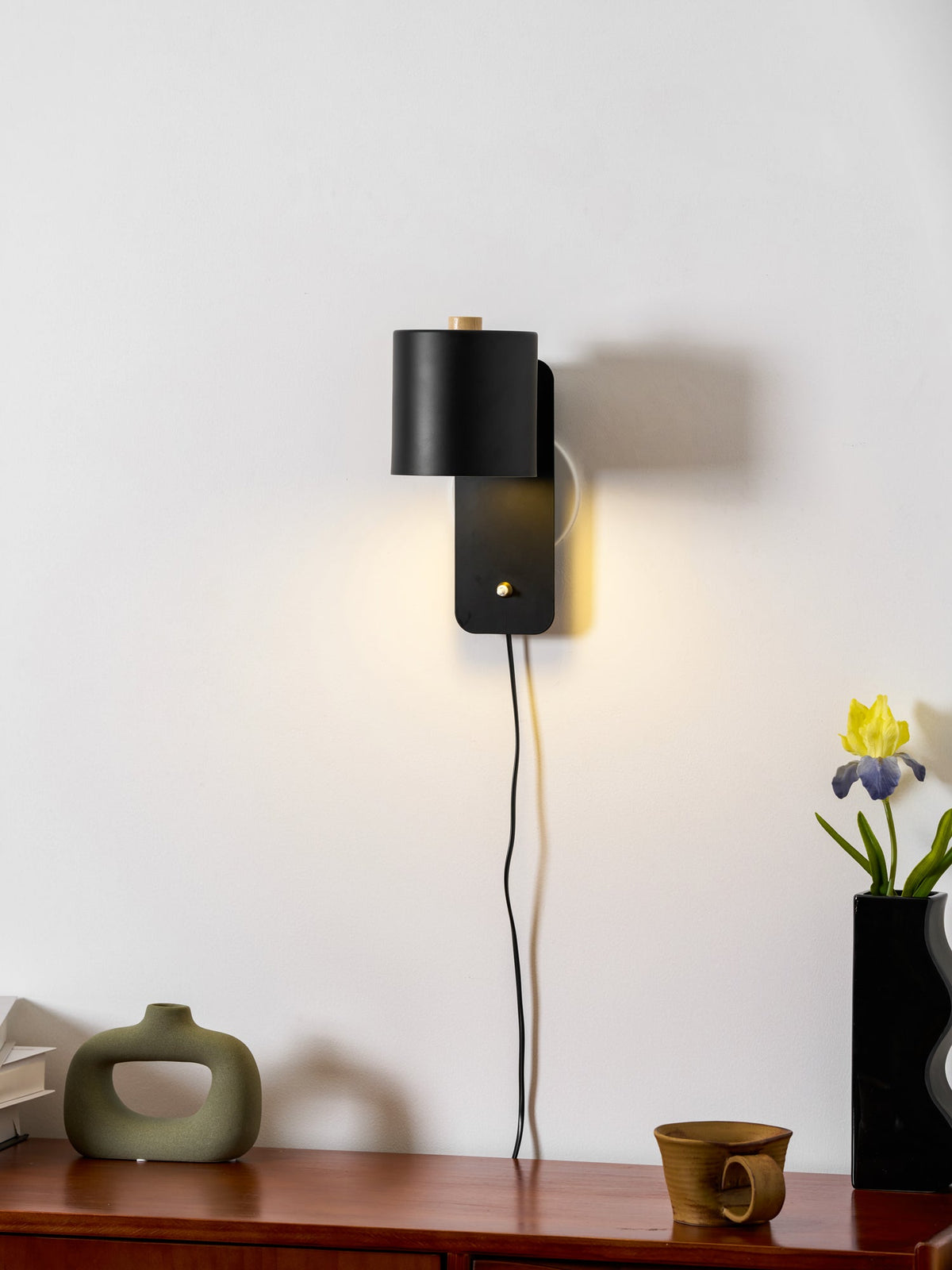 Ravenford Rotatable Cylinder Plug In Indoor Wall Light