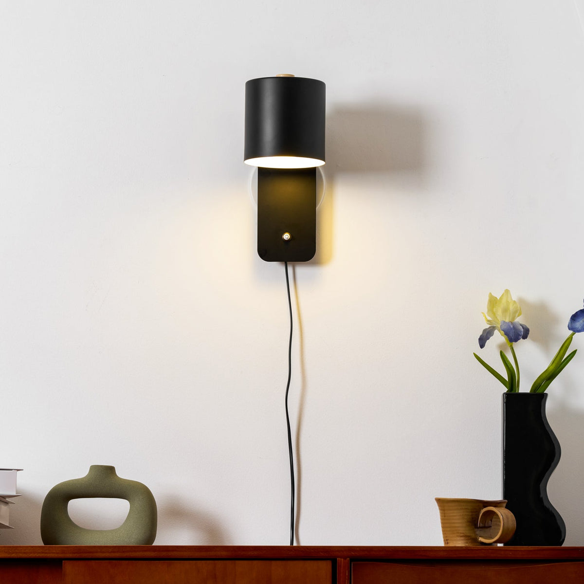 Ravenford Rotatable Cylinder Plug In Indoor Wall Light