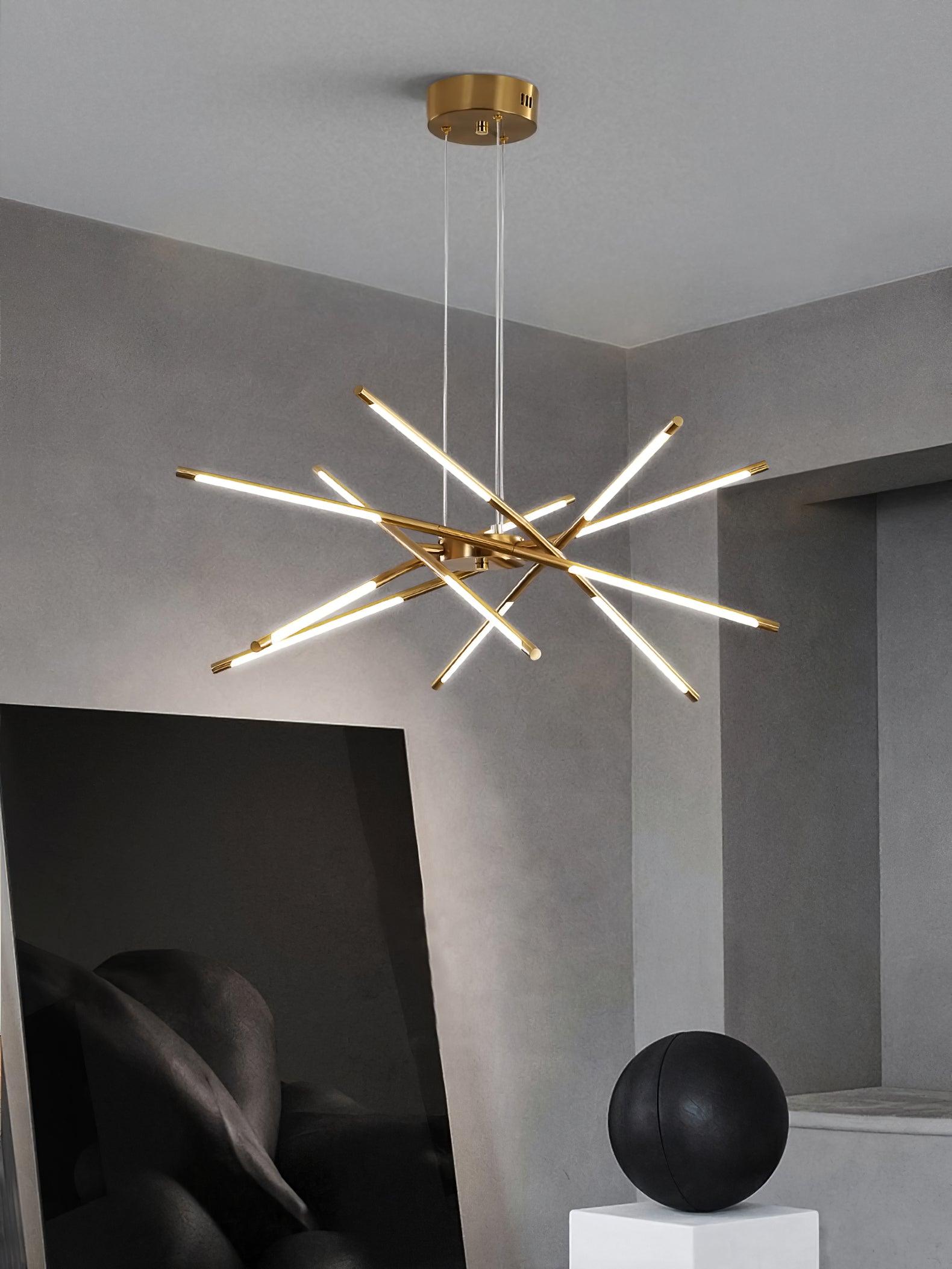 Lumueon Chandelier Rotatable LED Modern