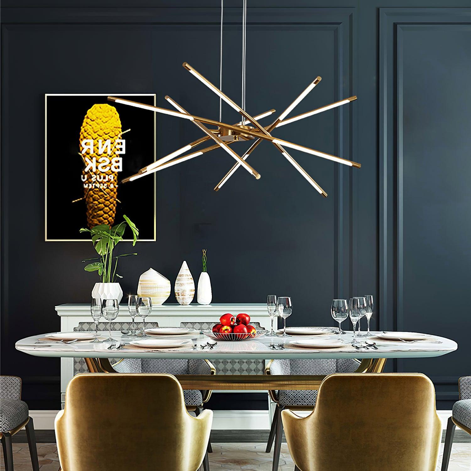 Lumueon Chandelier Rotatable LED Modern
