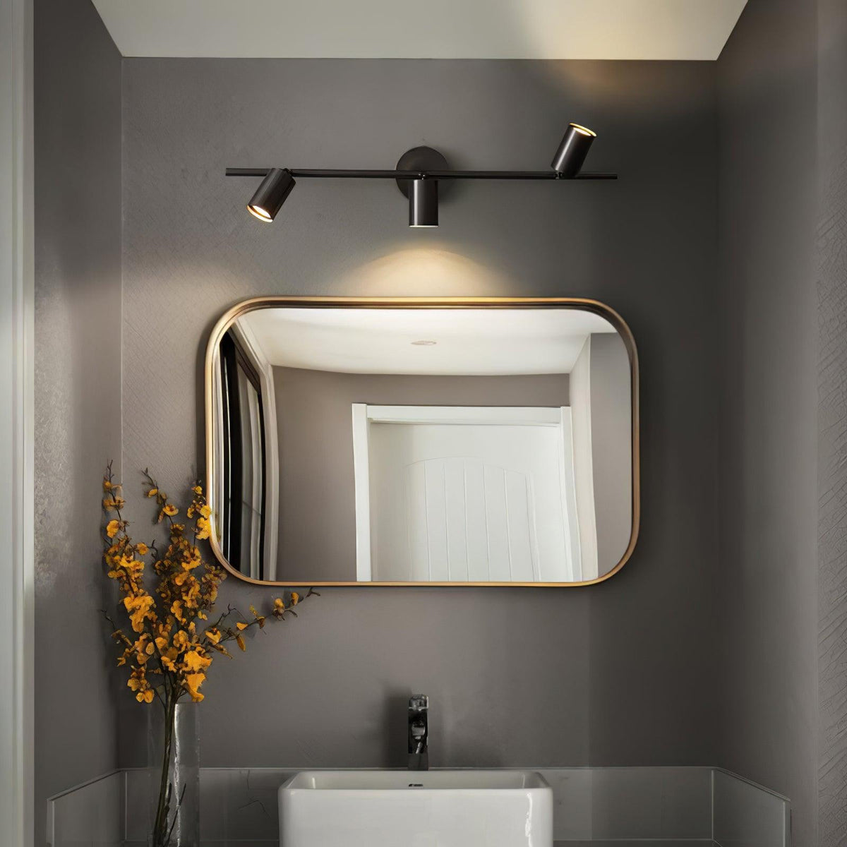 Grover Rotatable Brass Spotlight Wall Light