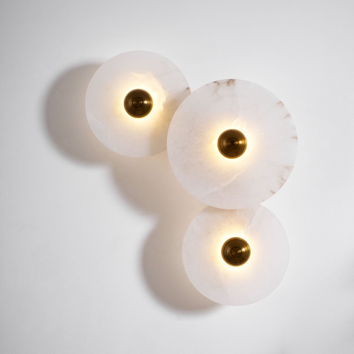 Selene Minimalist Alabaster Ceiling Light