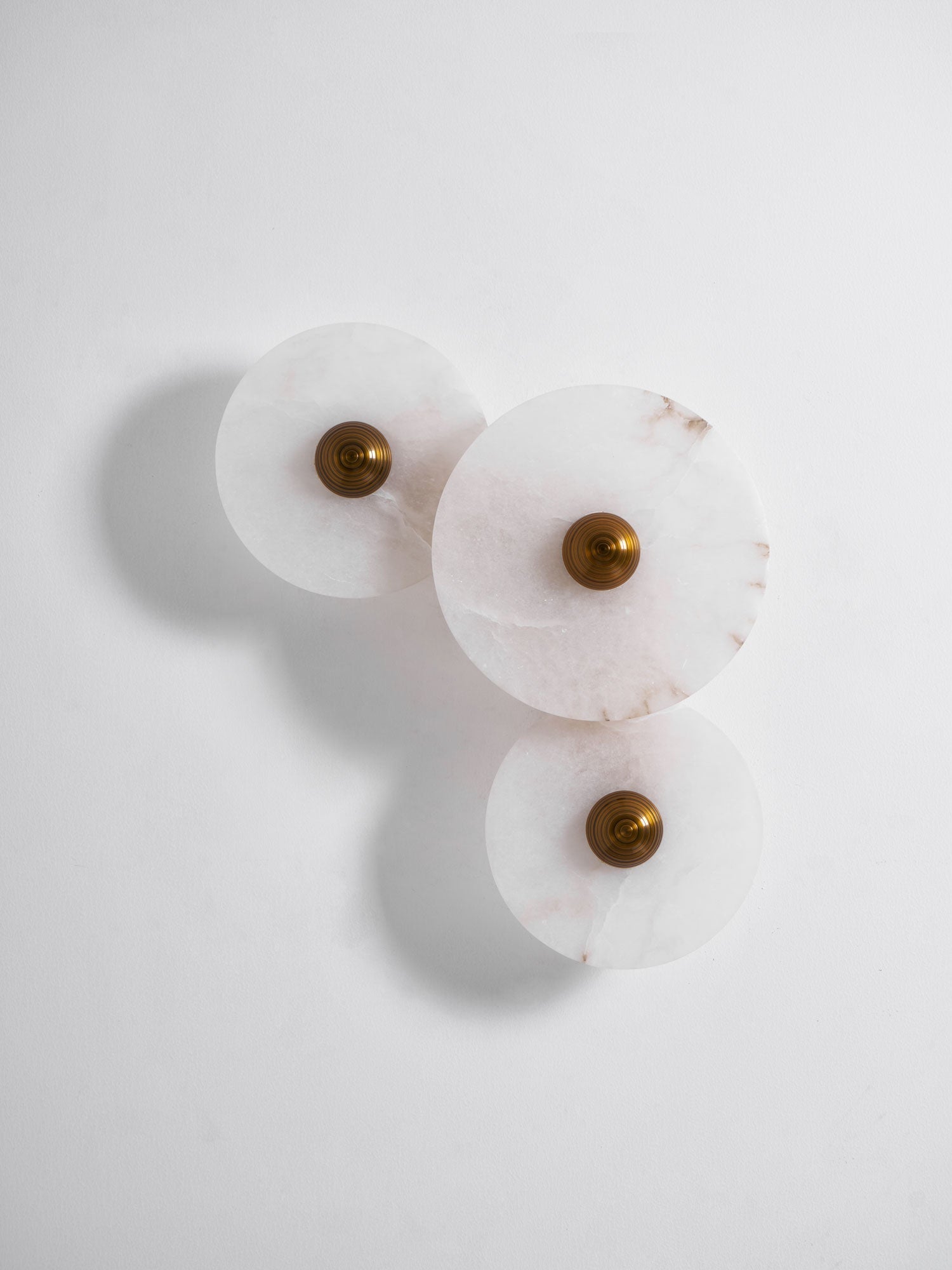 Selene Minimalist Alabaster Ceiling Light