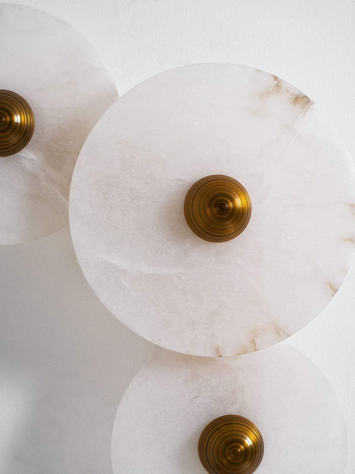Selene Minimalist Alabaster Ceiling Light