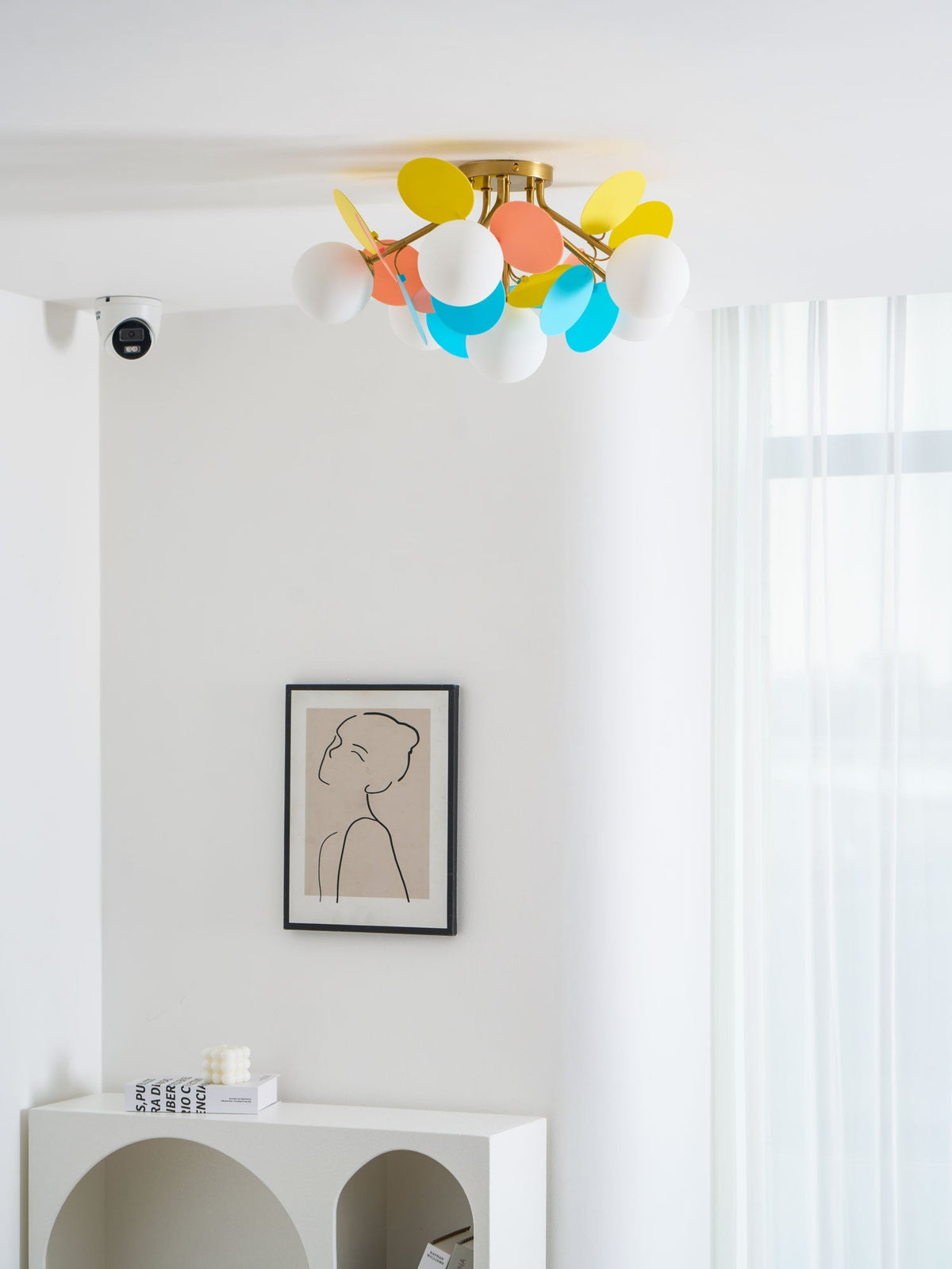 Fioragrove Round Macaron Flush Mount Ceiling Light