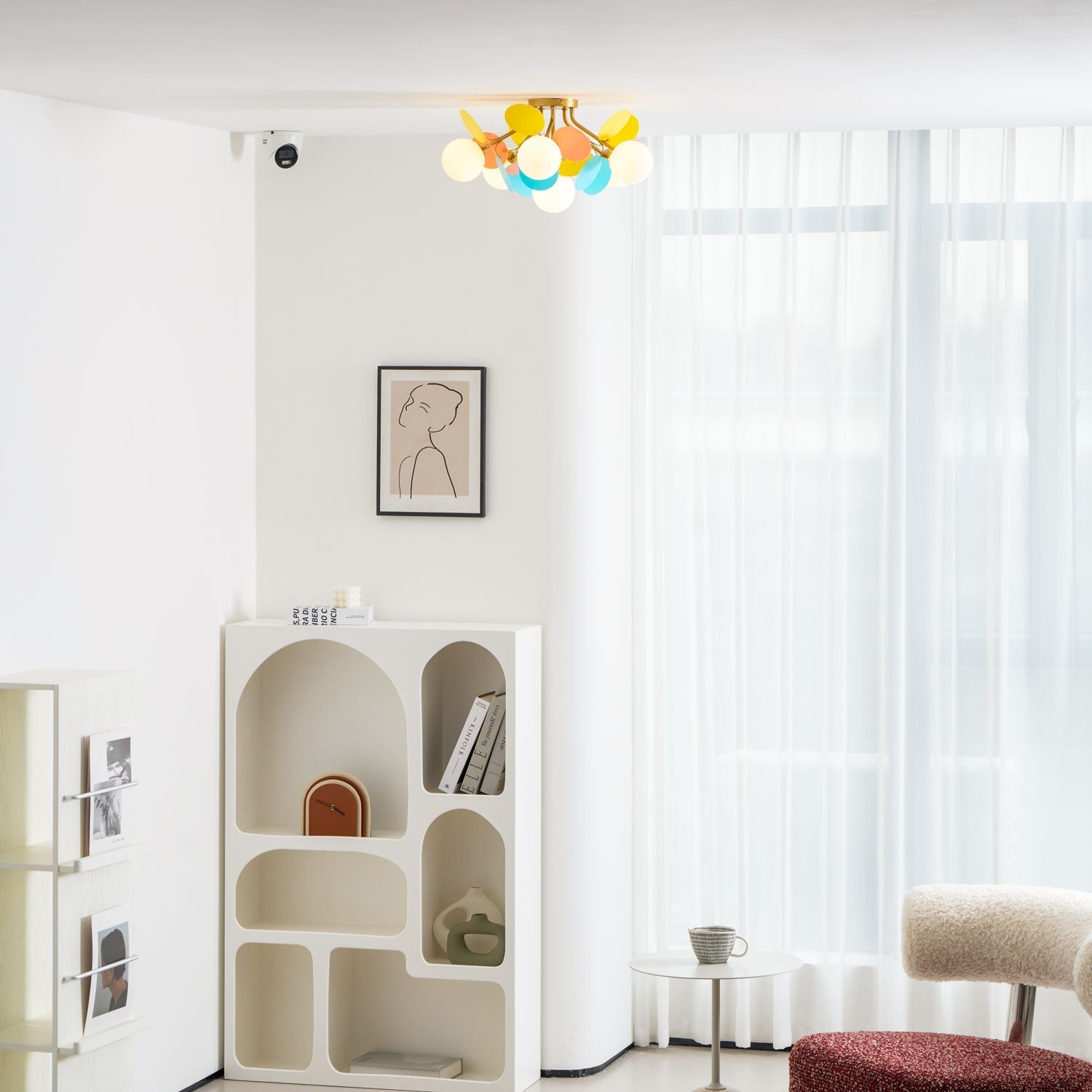 Fioragrove Round Macaron Flush Mount Ceiling Light