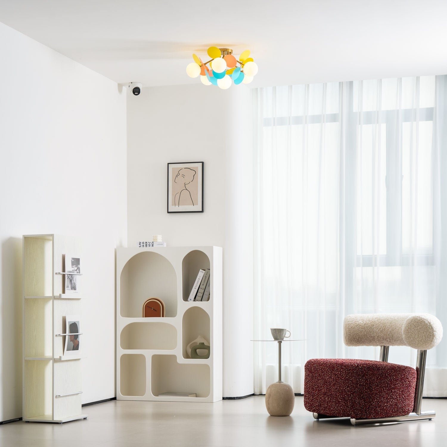 Fioragrove Round Macaron Flush Mount Ceiling Light