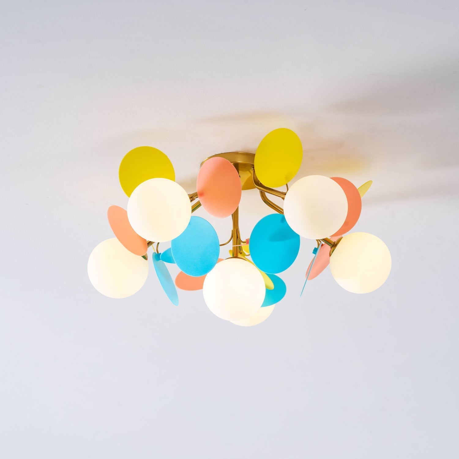Fioragrove Round Macaron Flush Mount Ceiling Light