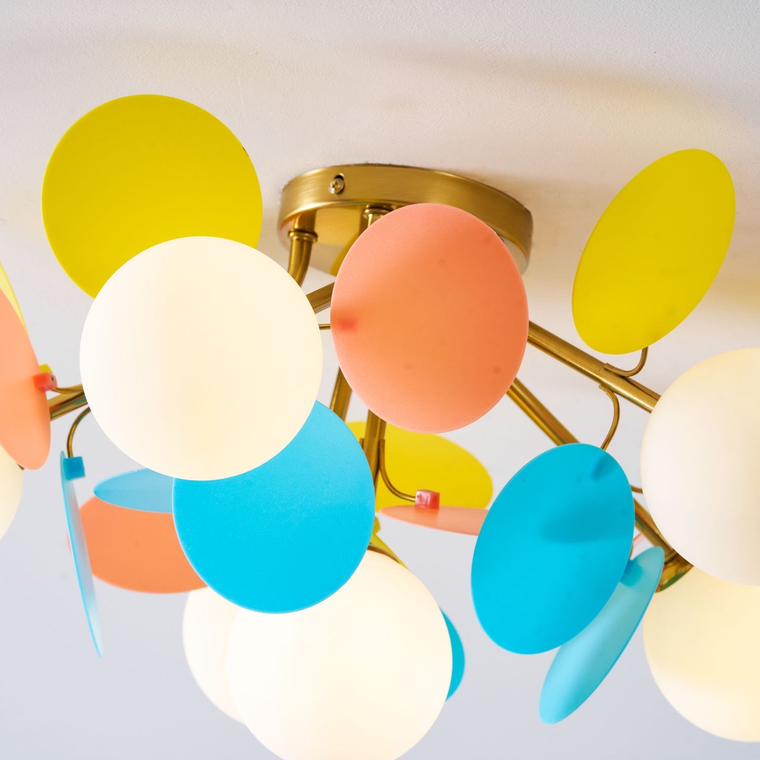 Fioragrove Round Macaron Flush Mount Ceiling Light