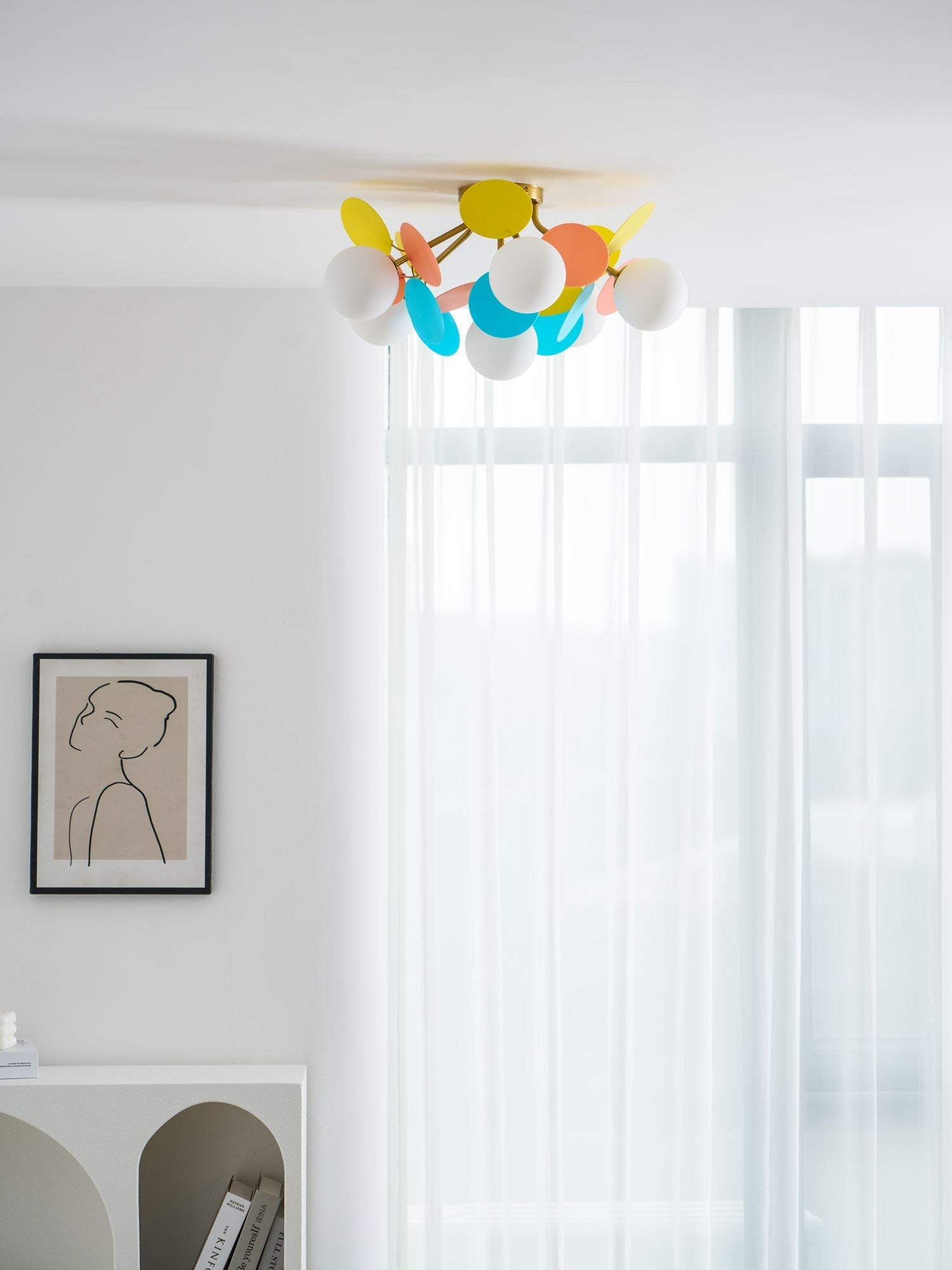 Fioragrove Round Macaron Flush Mount Ceiling Light
