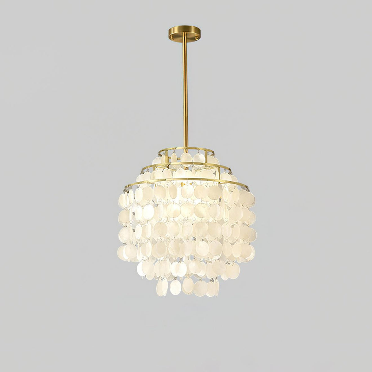 Vana Pendant Lamp Round Shell Chrome