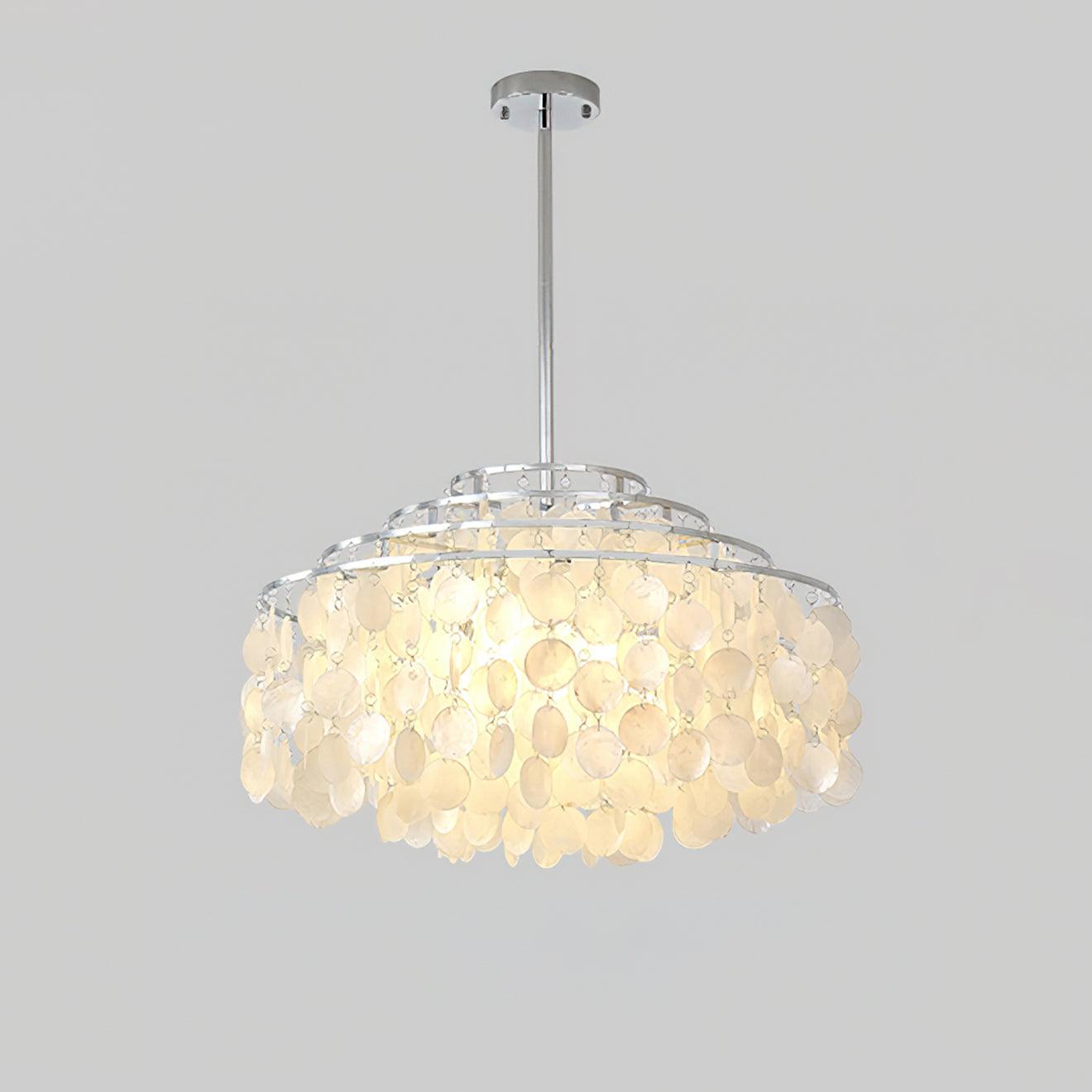 Vana Pendant Lamp Round Shell Chrome