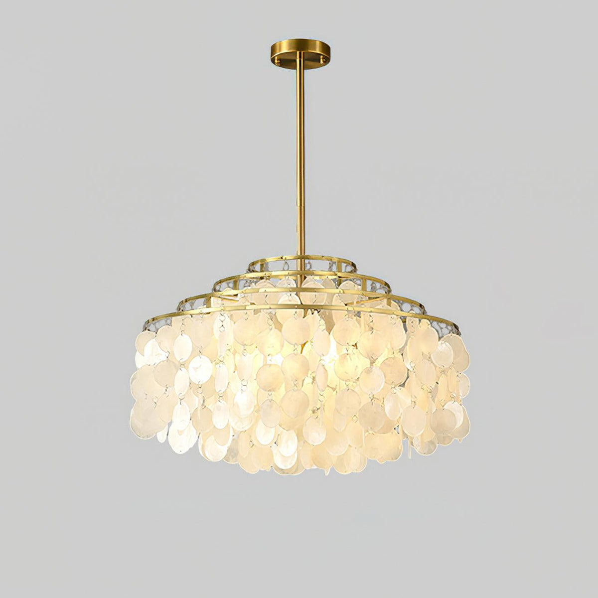 Vana Pendant Lamp Round Shell Chrome