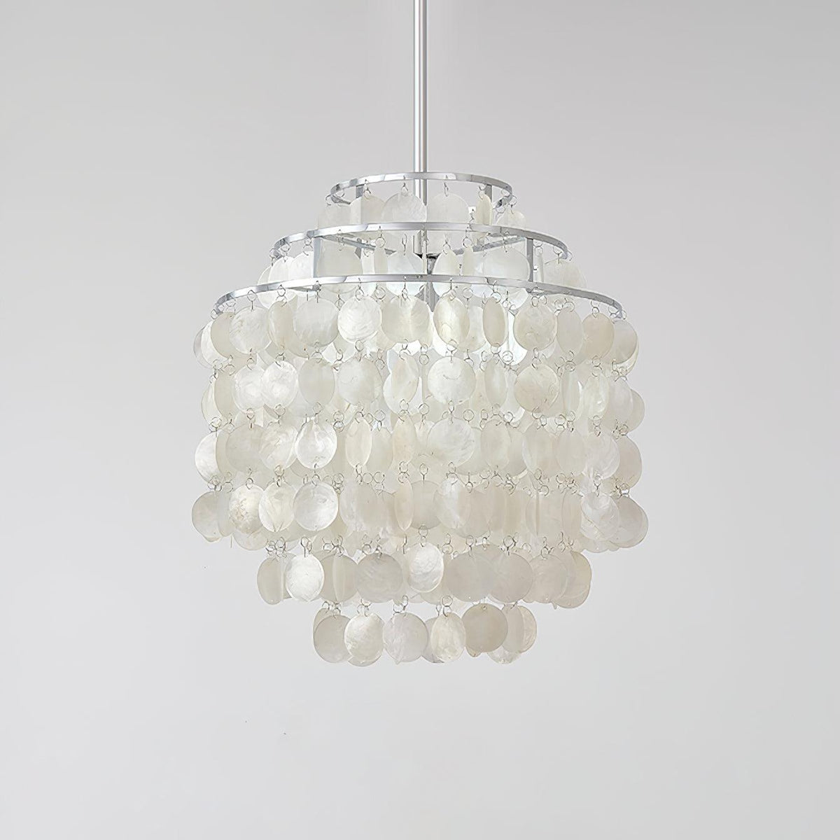 Vana Pendant Lamp Round Shell Chrome