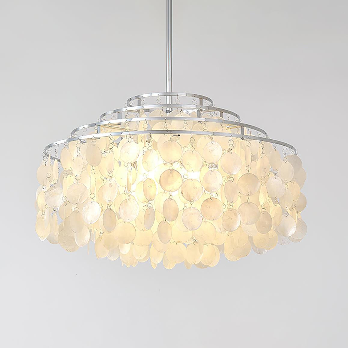 Vana Pendant Lamp Round Shell Chrome