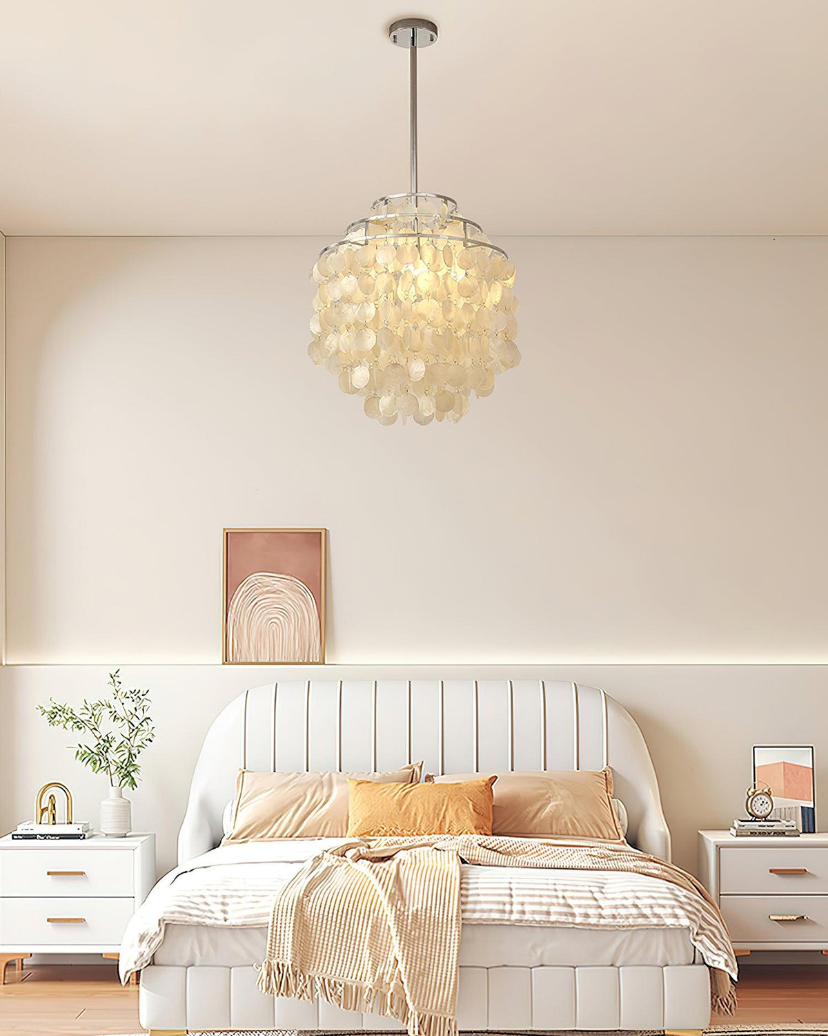 Vana Pendant Lamp Round Shell Chrome