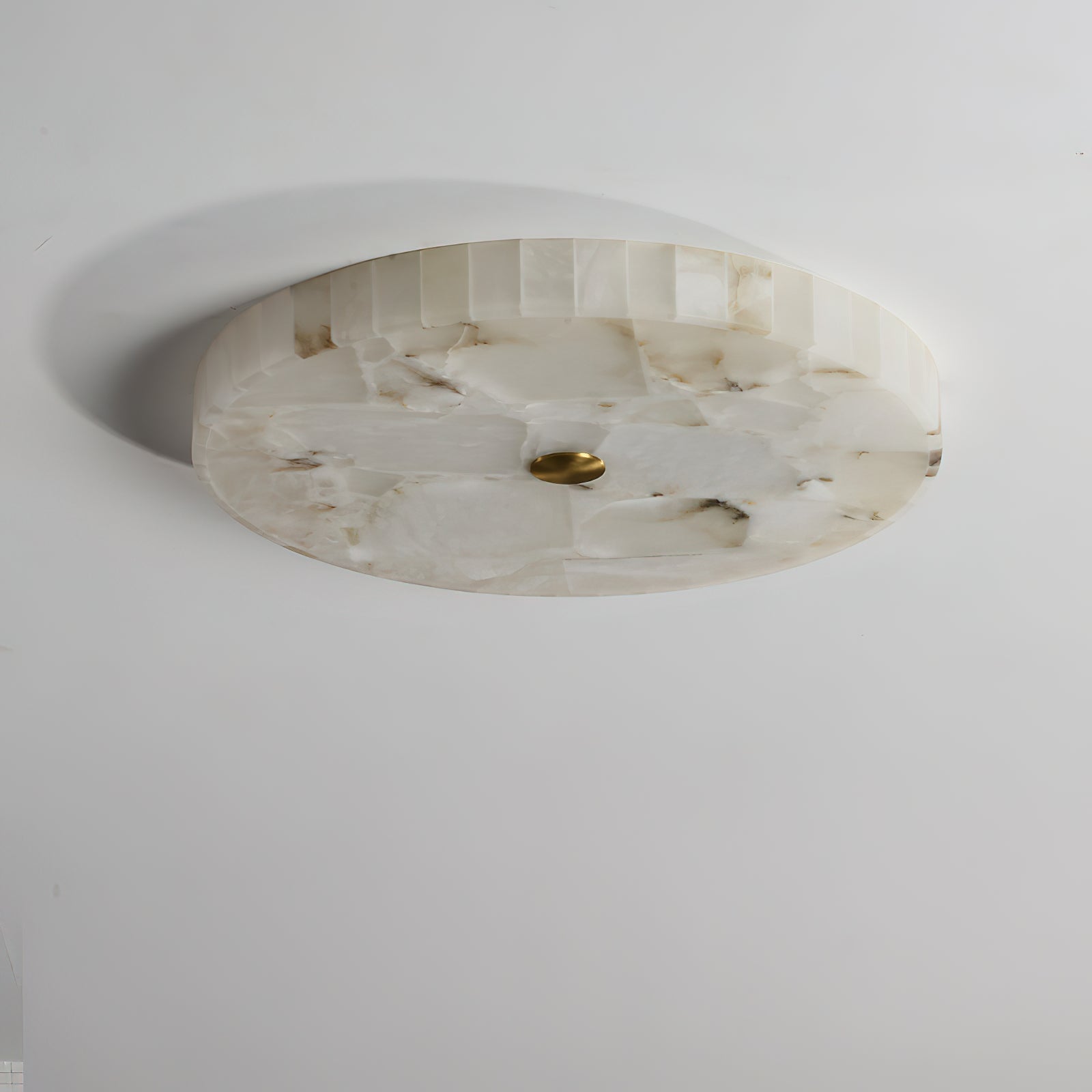 Nivael Round Alabaster Ceiling Lamp