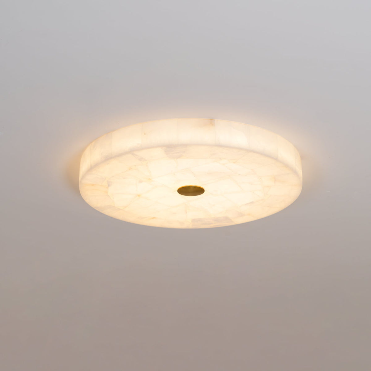 Torin Round Alabaster Ceiling Lamp