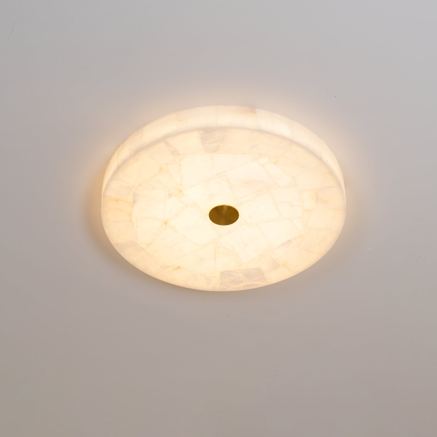 Norshire Round Alabaster Flush Mount Ceiling Light
